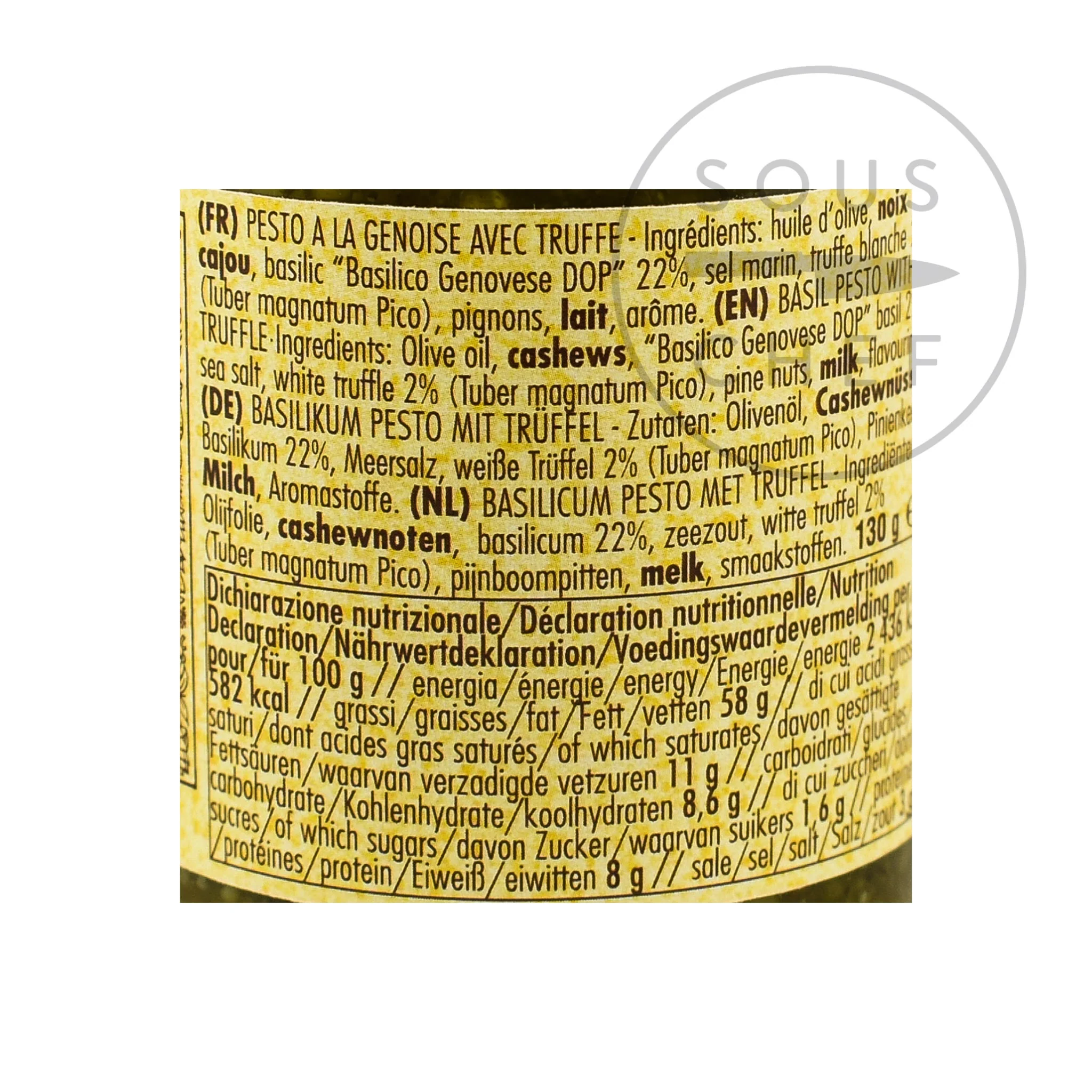 La Favorita Basil Pesto With Truffle, 130g - Image 2