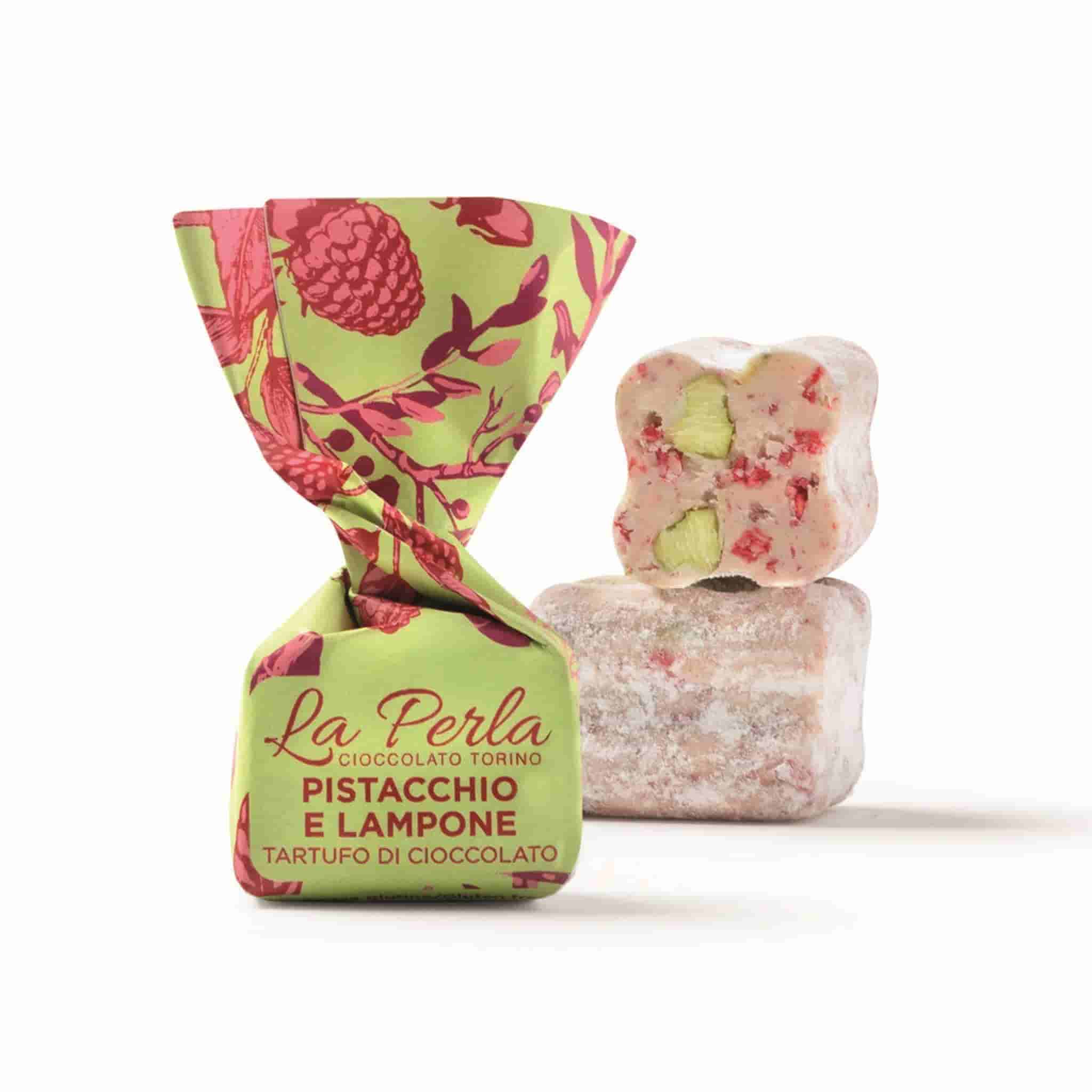 La Perla di Torino Pistachio & Raspberry Truffles, 200g - Image 3