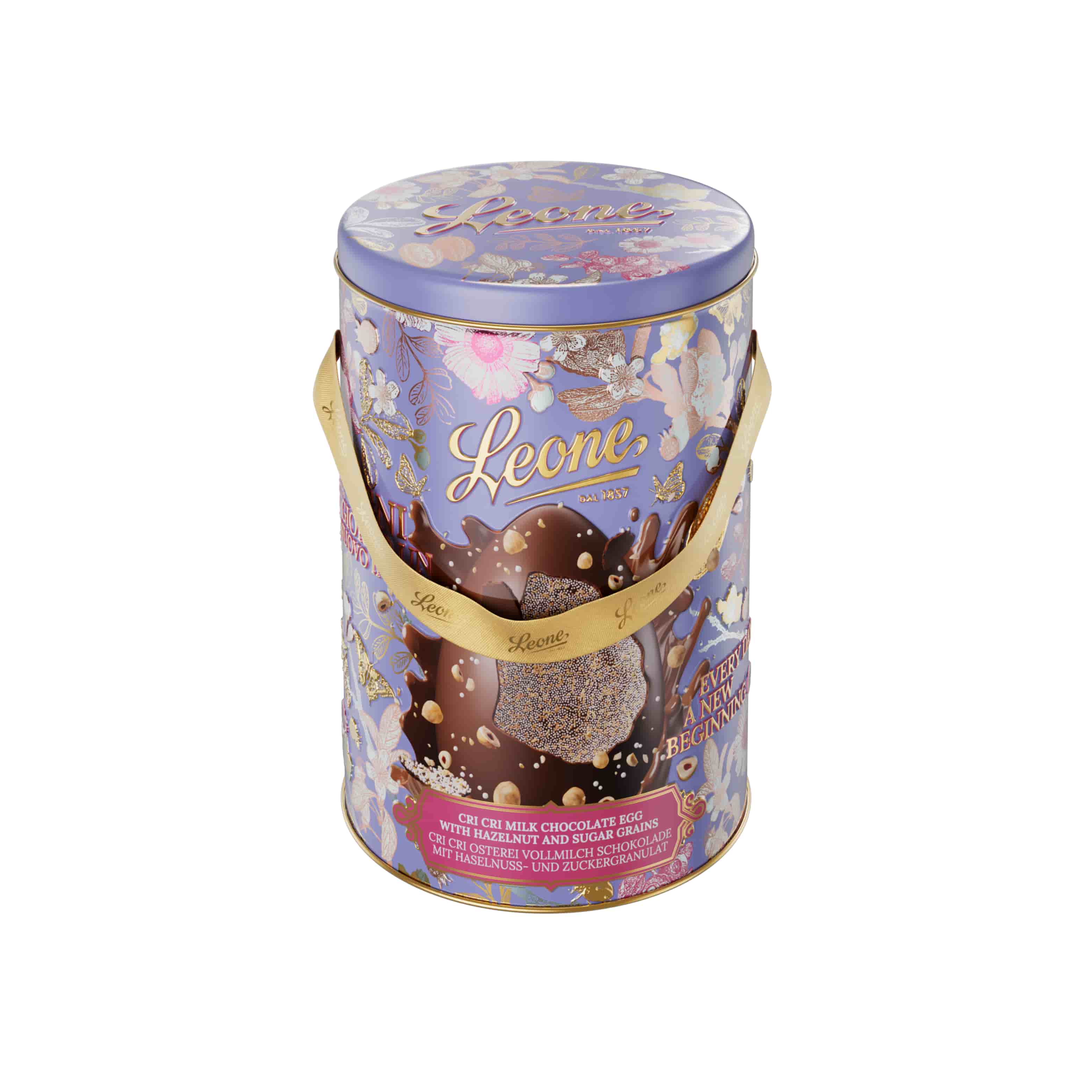 Leone Milk Chocolate & Hazelnut Cri Cri Easter Egg in Gift Tin, 350g - Image 2