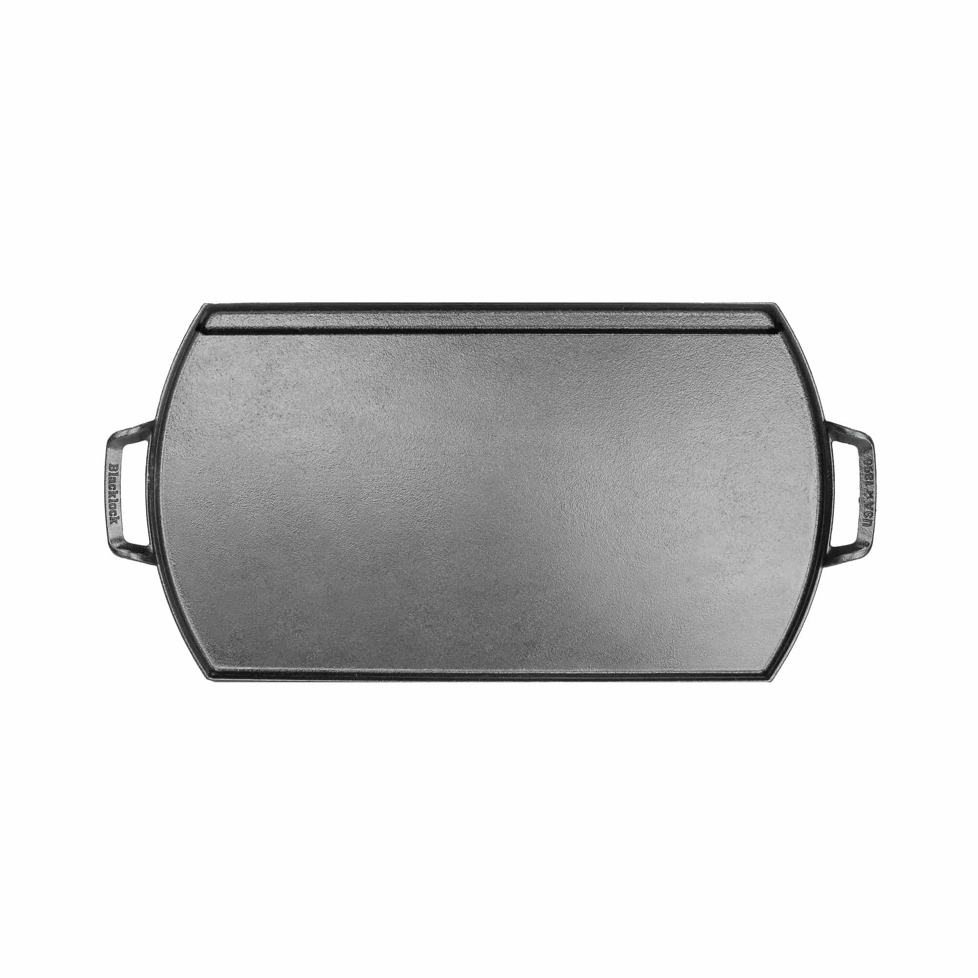 Lodge Blacklock Cast Iron Double Burner, 25.5x50.8cm - Image 2