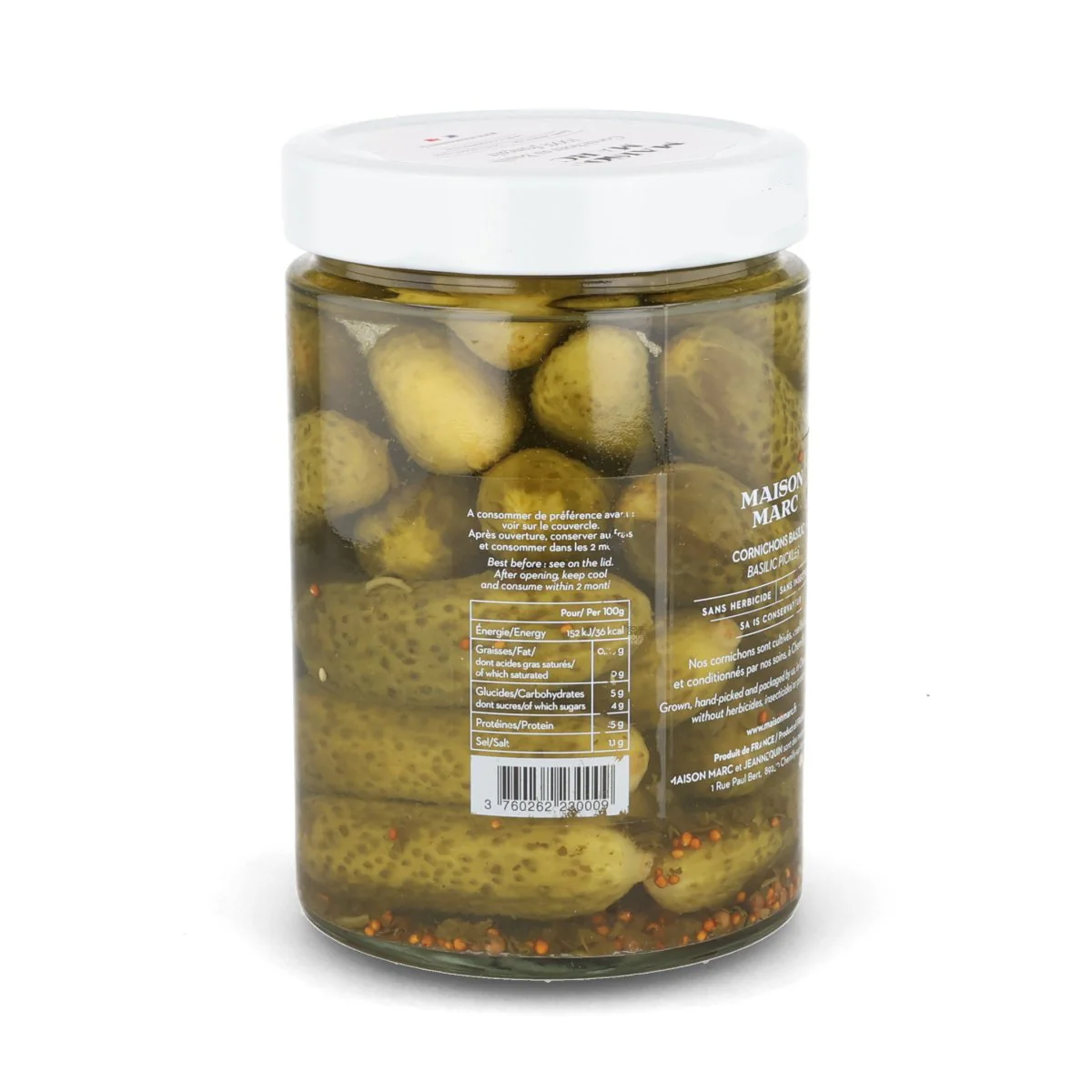 Maison Marc Basil Cornichons, 310g - Image 3