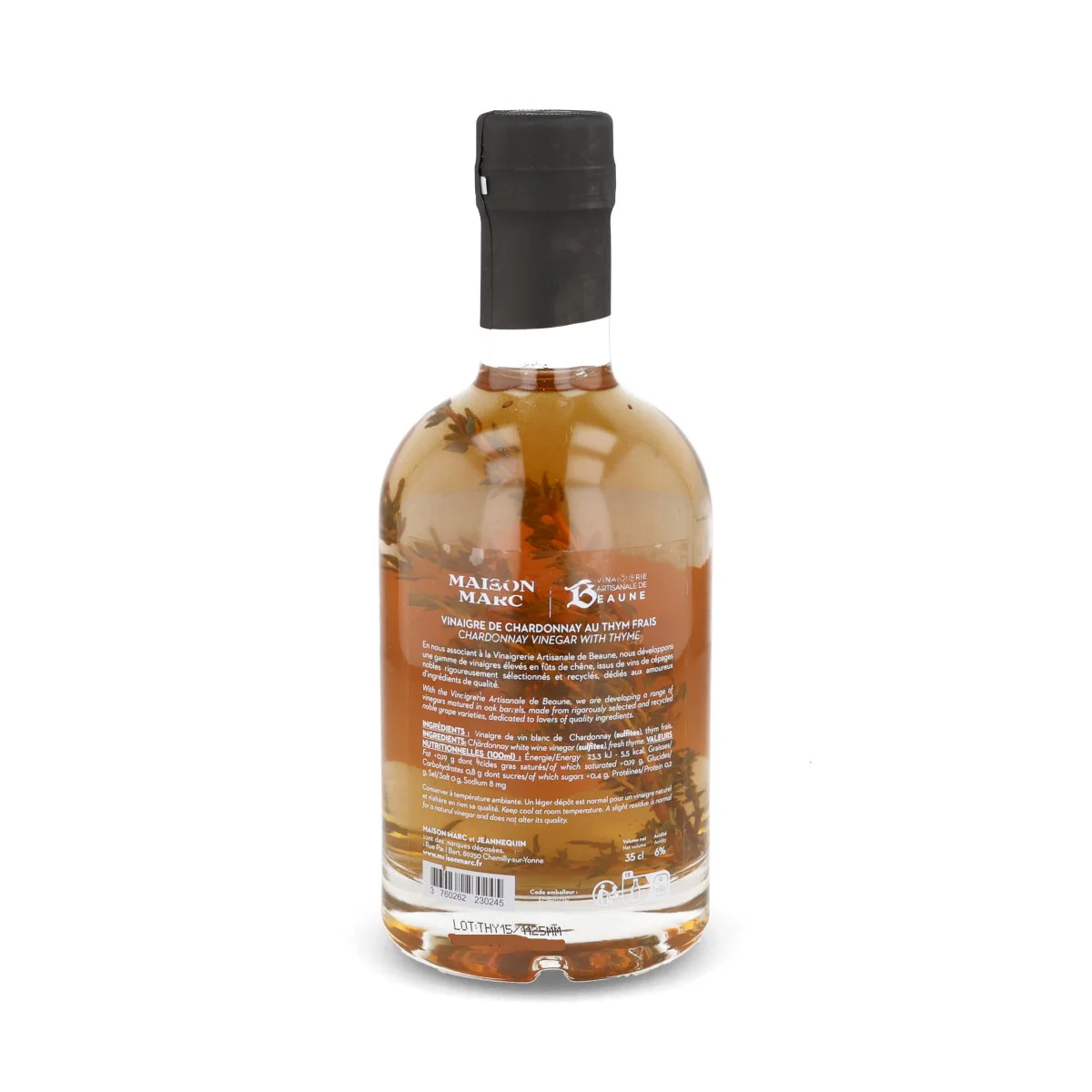 Maison Marc Chardonnay Vinegar with Fresh Thyme, 350ml - Image 2