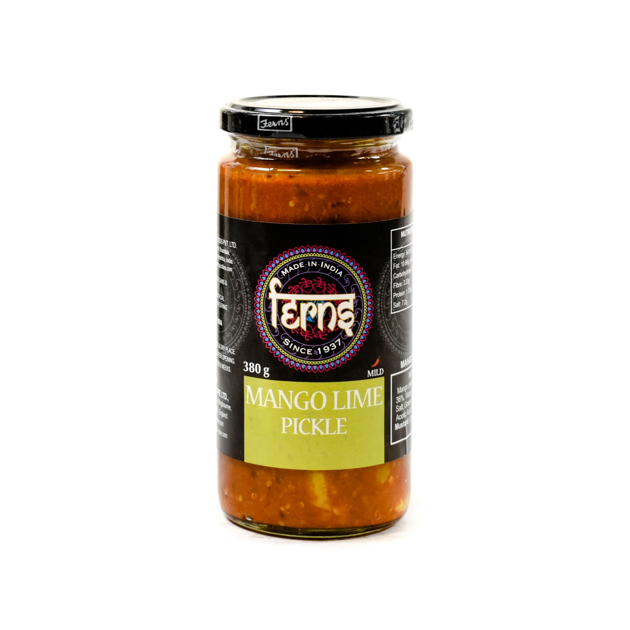 Short Dated Ferns' Mango Lime Pickle, 380g