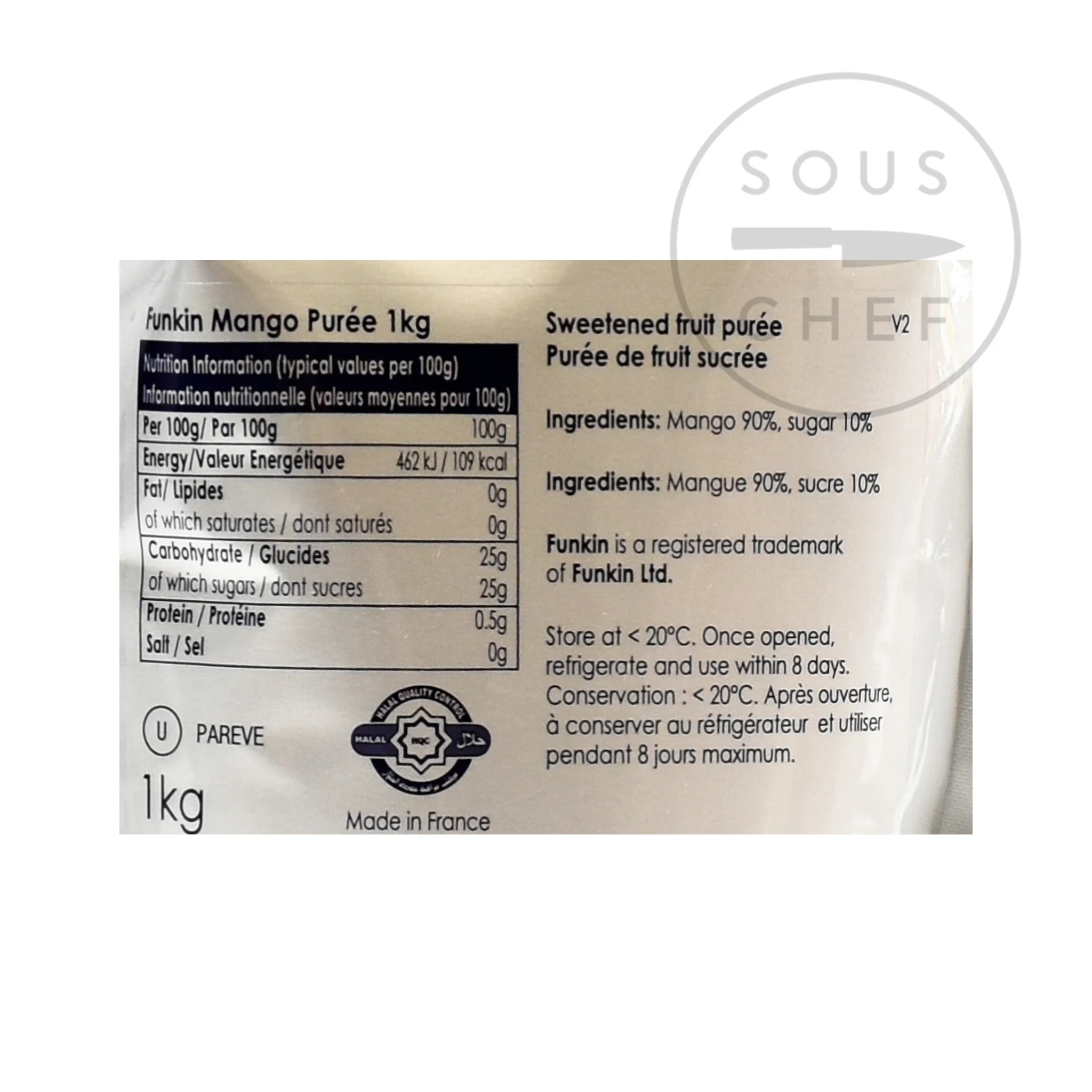 Short Dated Funkin Mango Puree, 1kg - Image 2