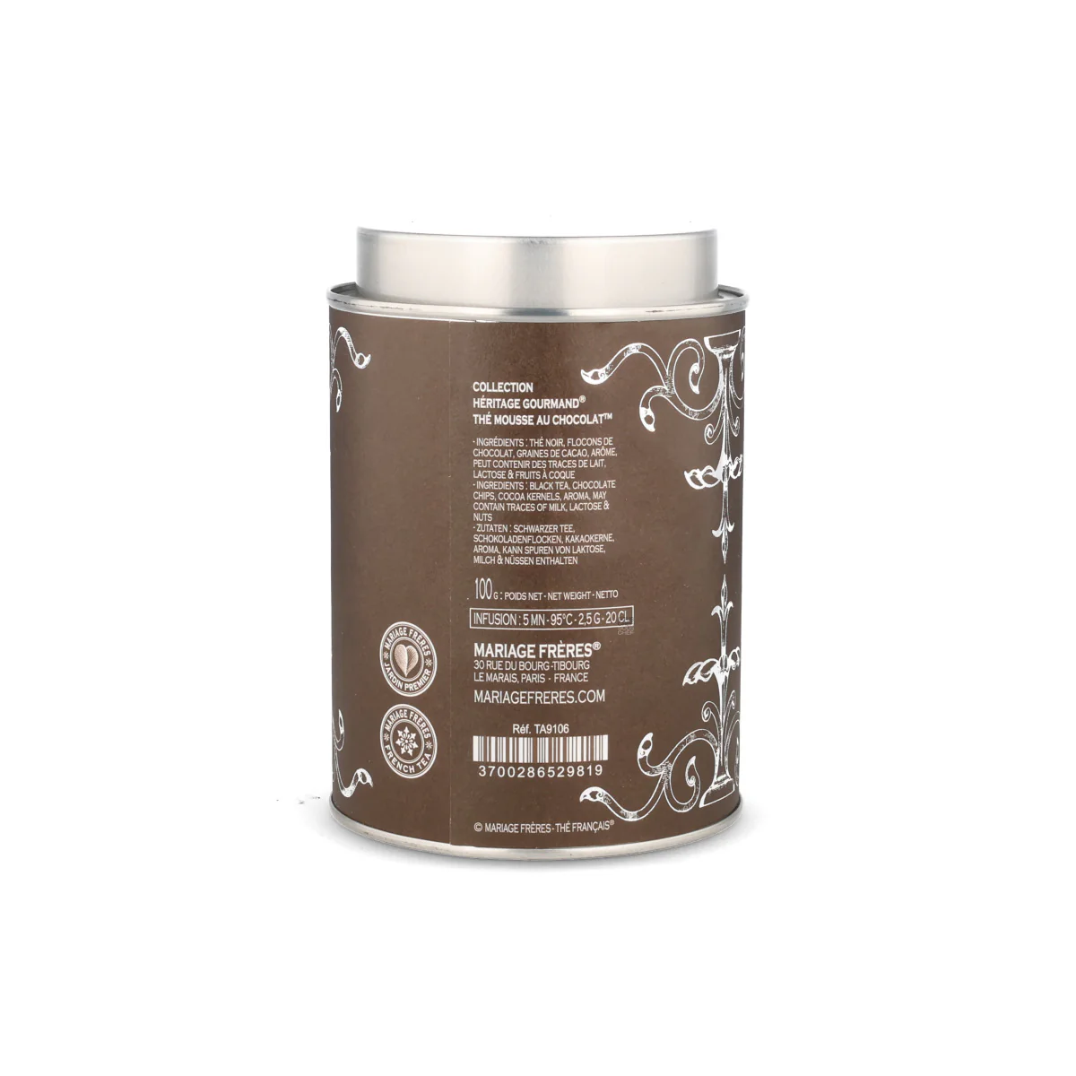 Mariage Freres Heritage Gourmand Mousse au Chocolat Black Loose Tea, 100g - Image 4