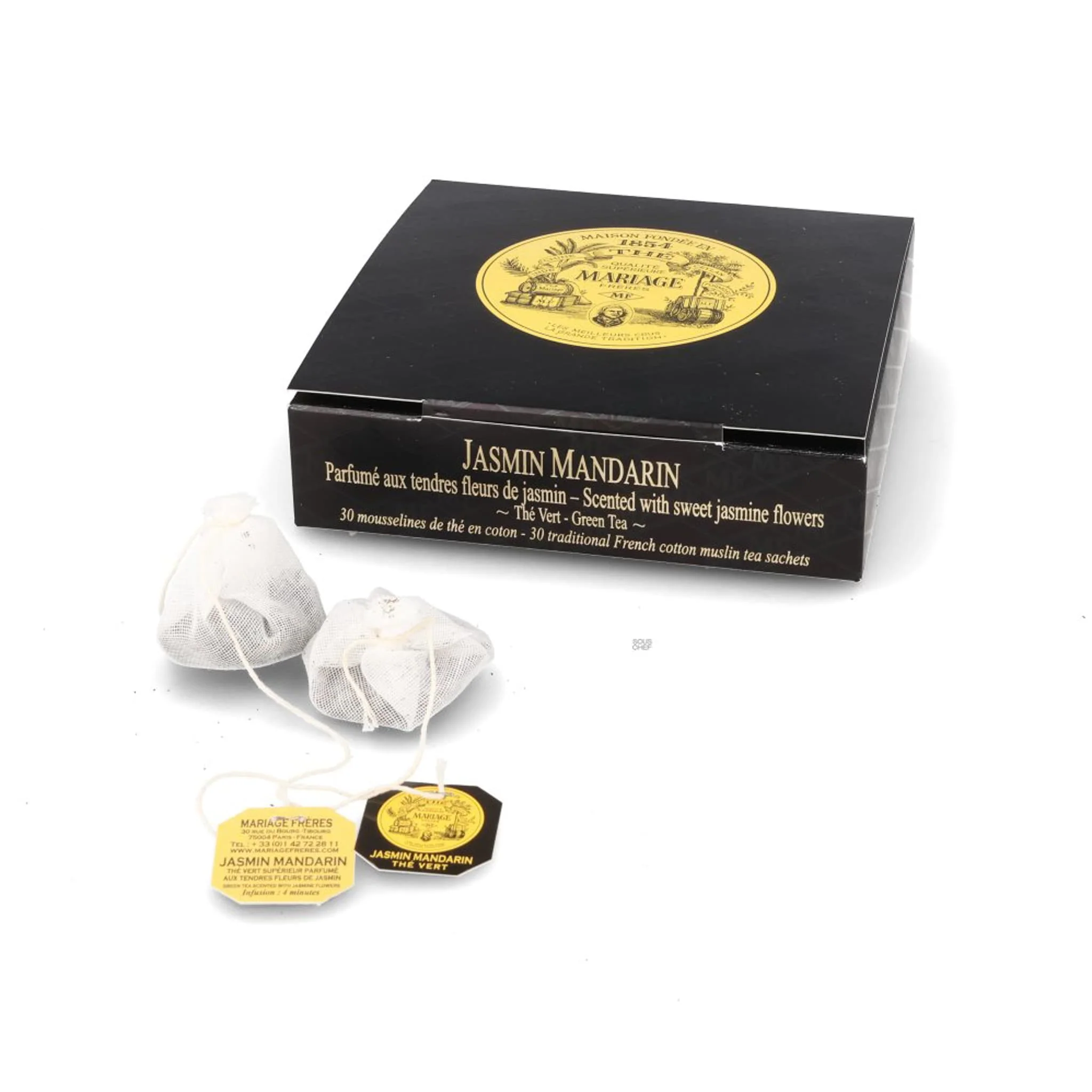 Mariage Freres Jasmin Mandarin Green Tea Bags, 75g