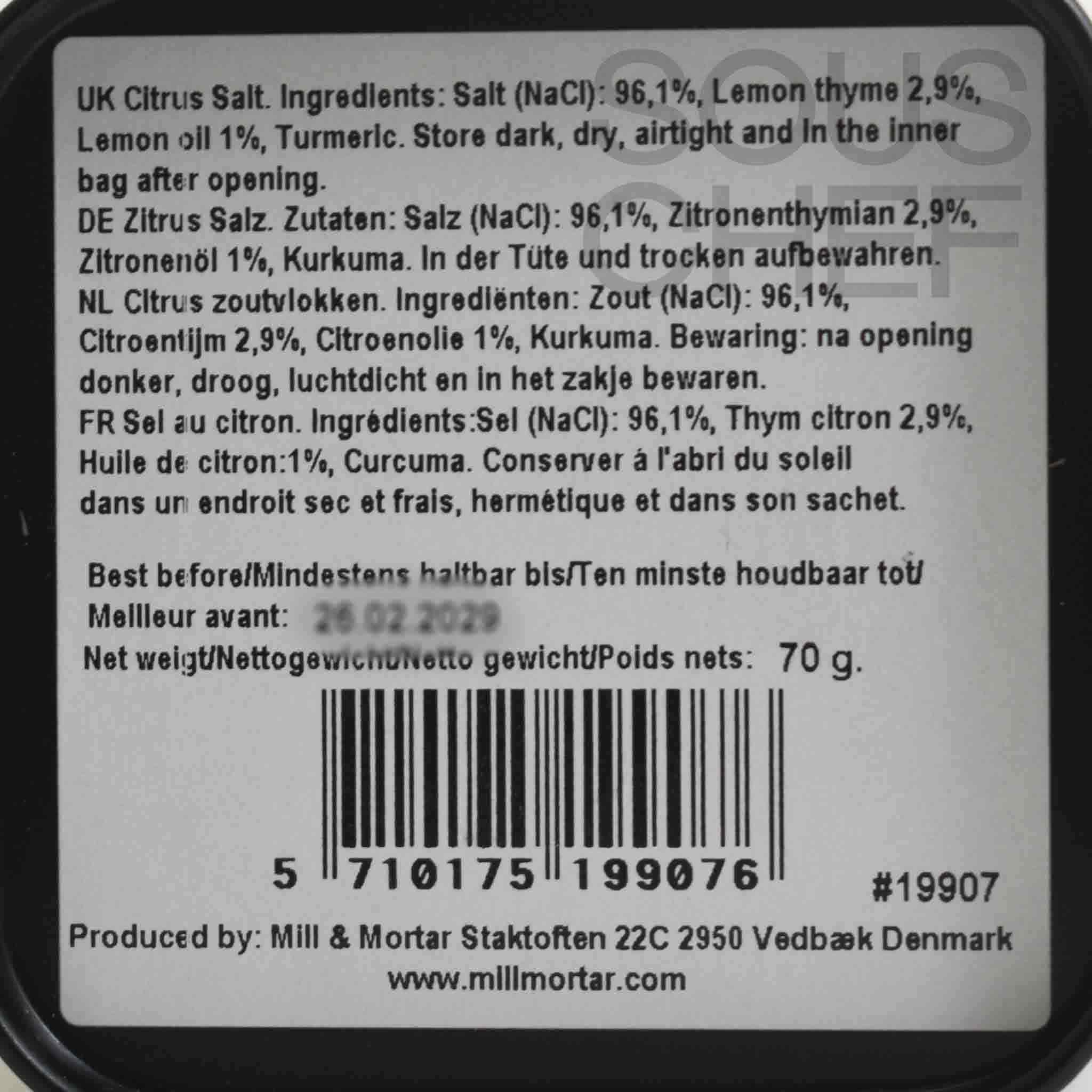 Mill & Mortar Citrus Salt Flakes, 70g - Image 2