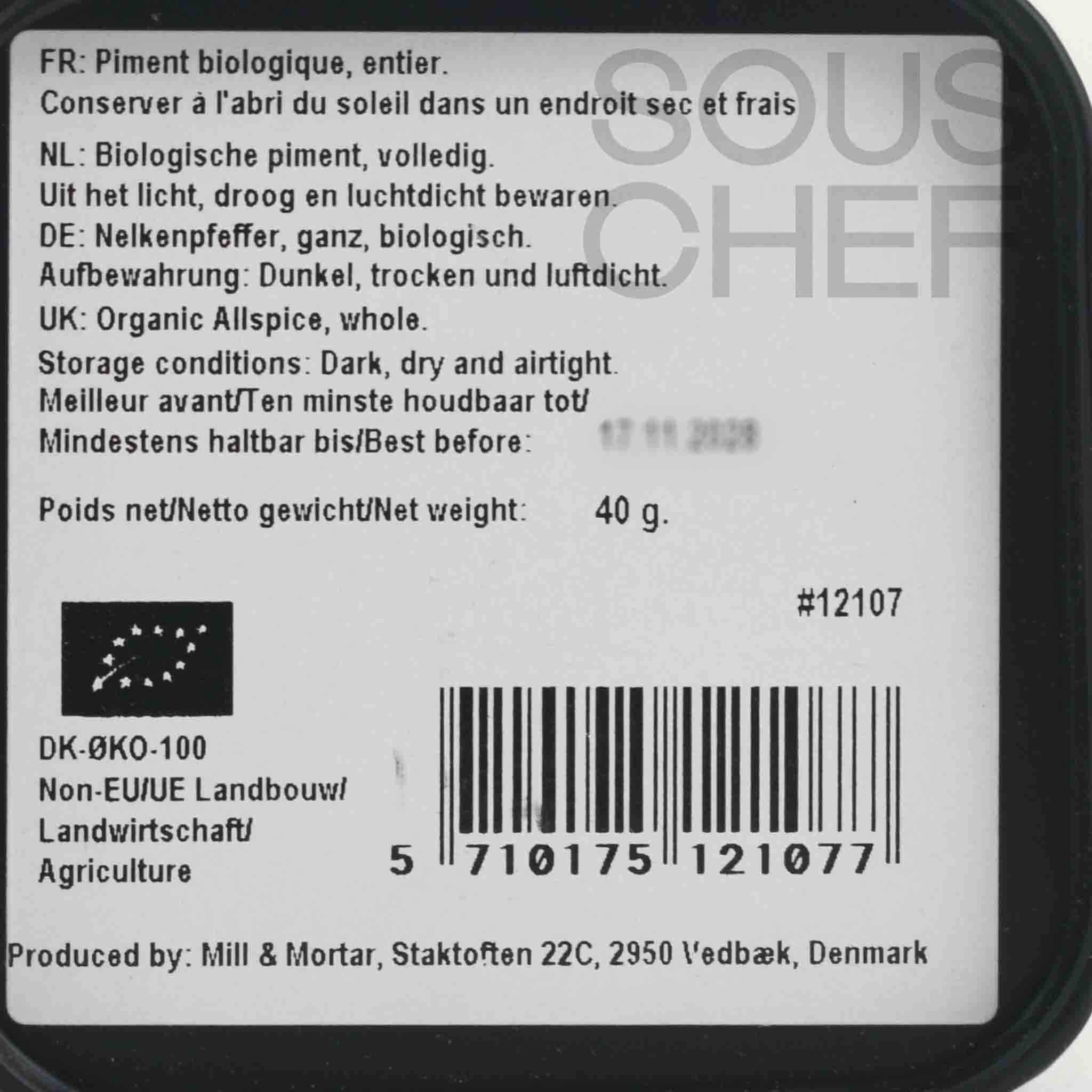 Mill & Mortar Organic Allspice, 40g - Image 2