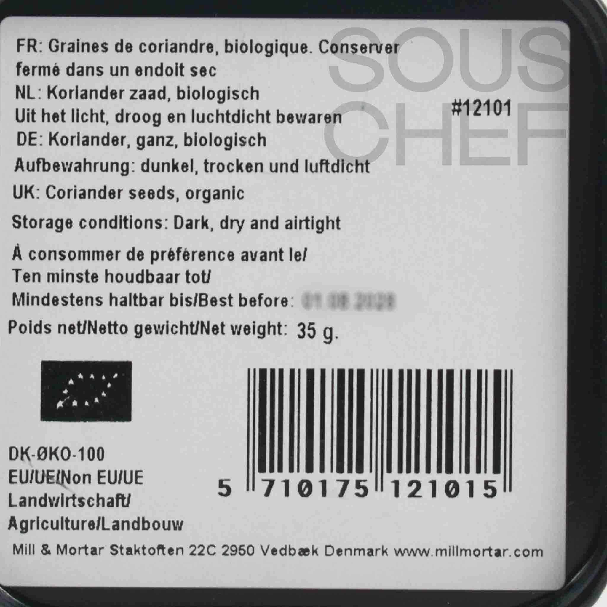 Mill & Mortar Organic Coriander Seeds, 35g - Image 2