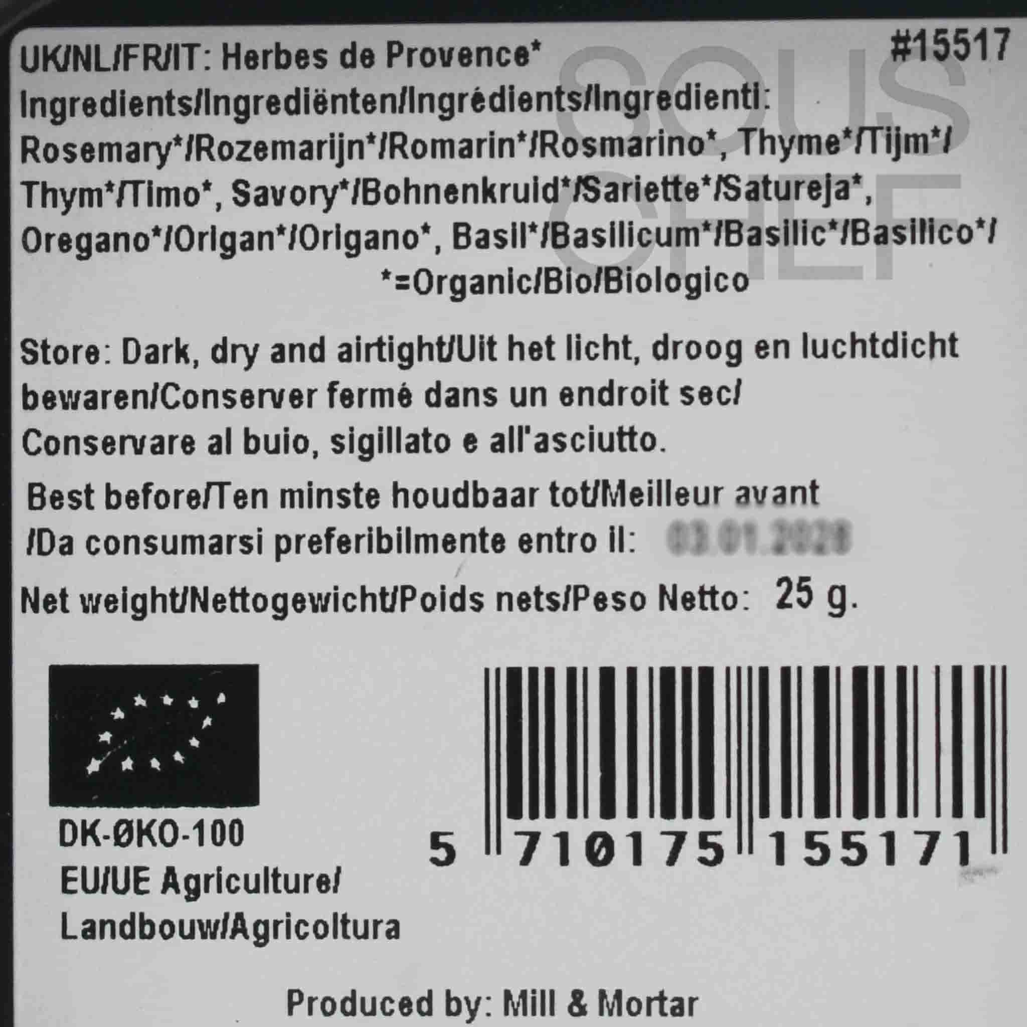 Mill & Mortar Organic Herbes de Provence, 25g - Image 2