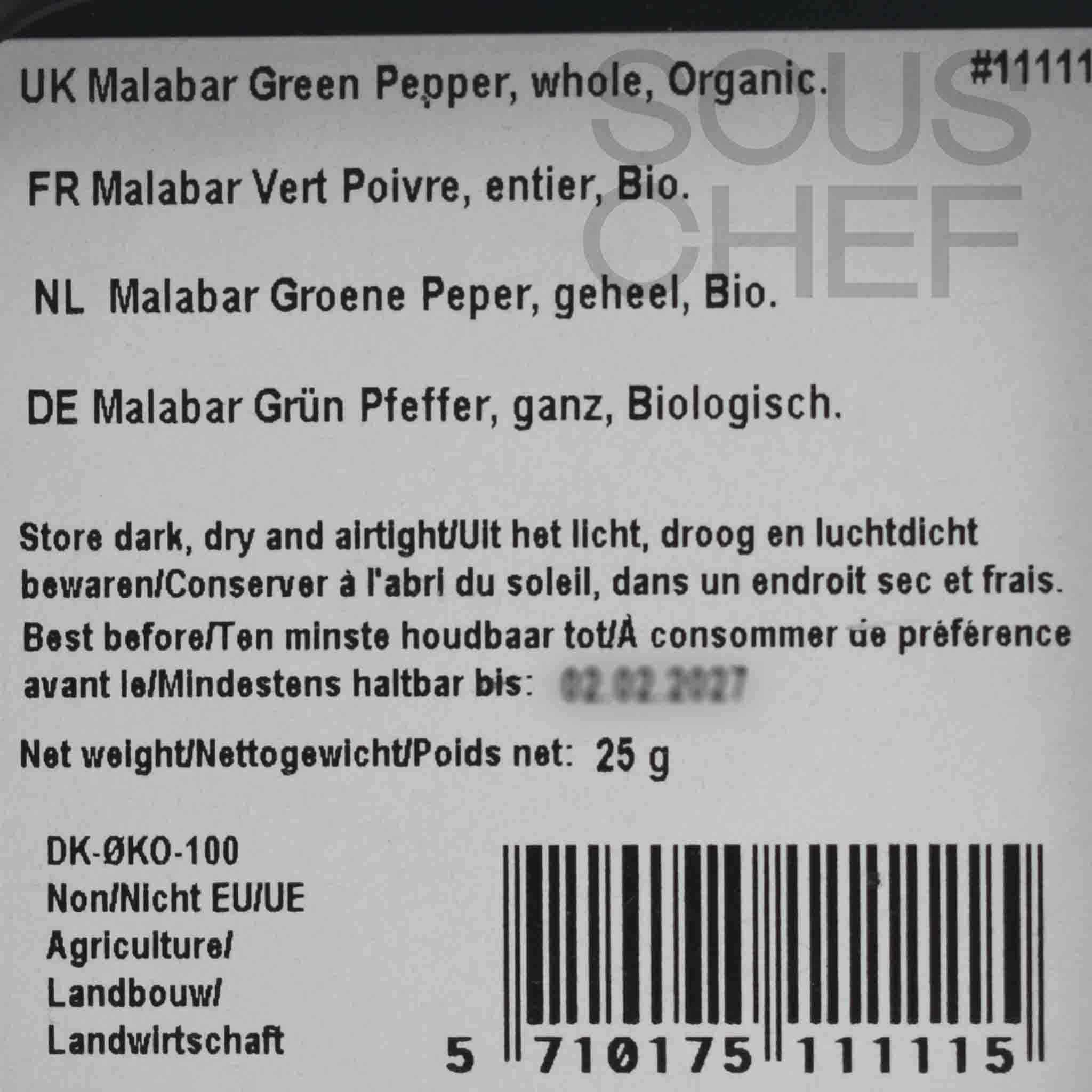 Mill & Mortar Organic Malabar Green Peppercorn, 25g - Image 2