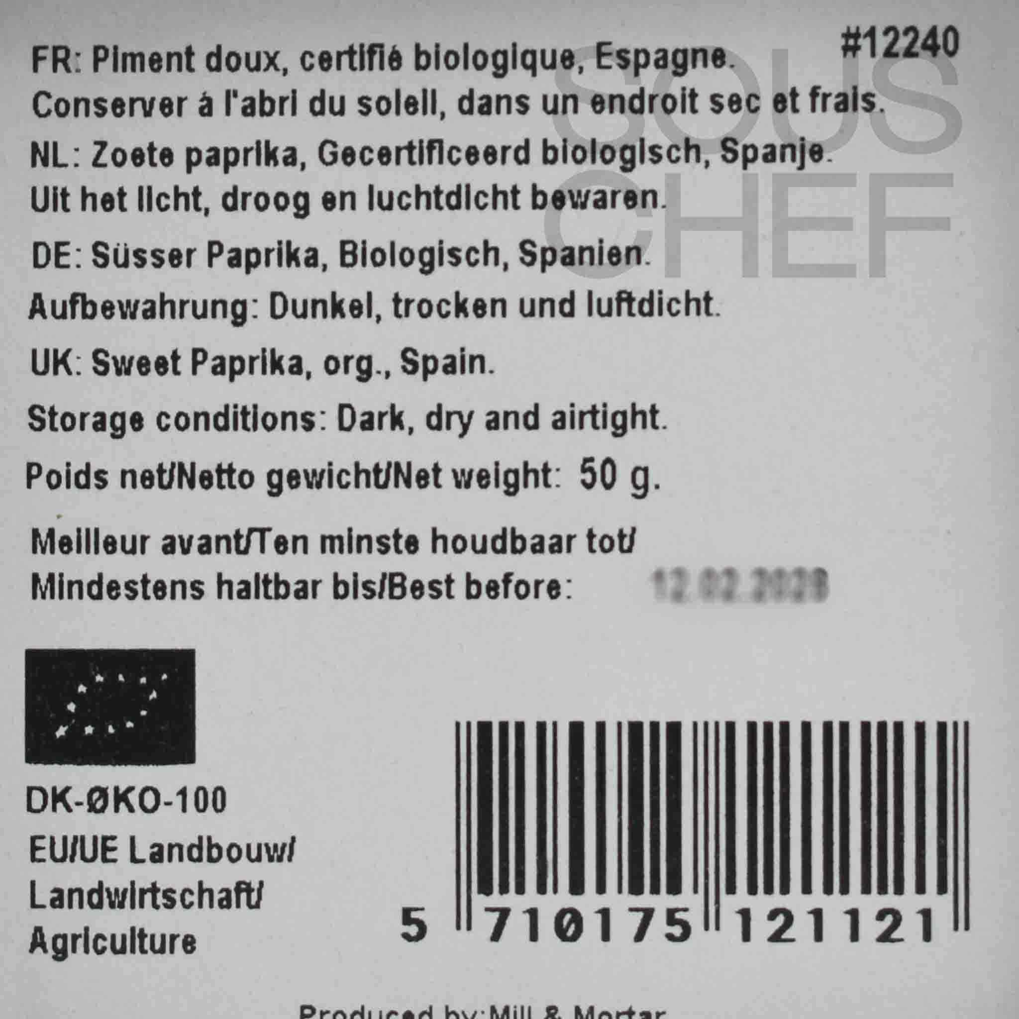 Mill & Mortar Organic Murcia Sweet Paprika, 50g - Image 2
