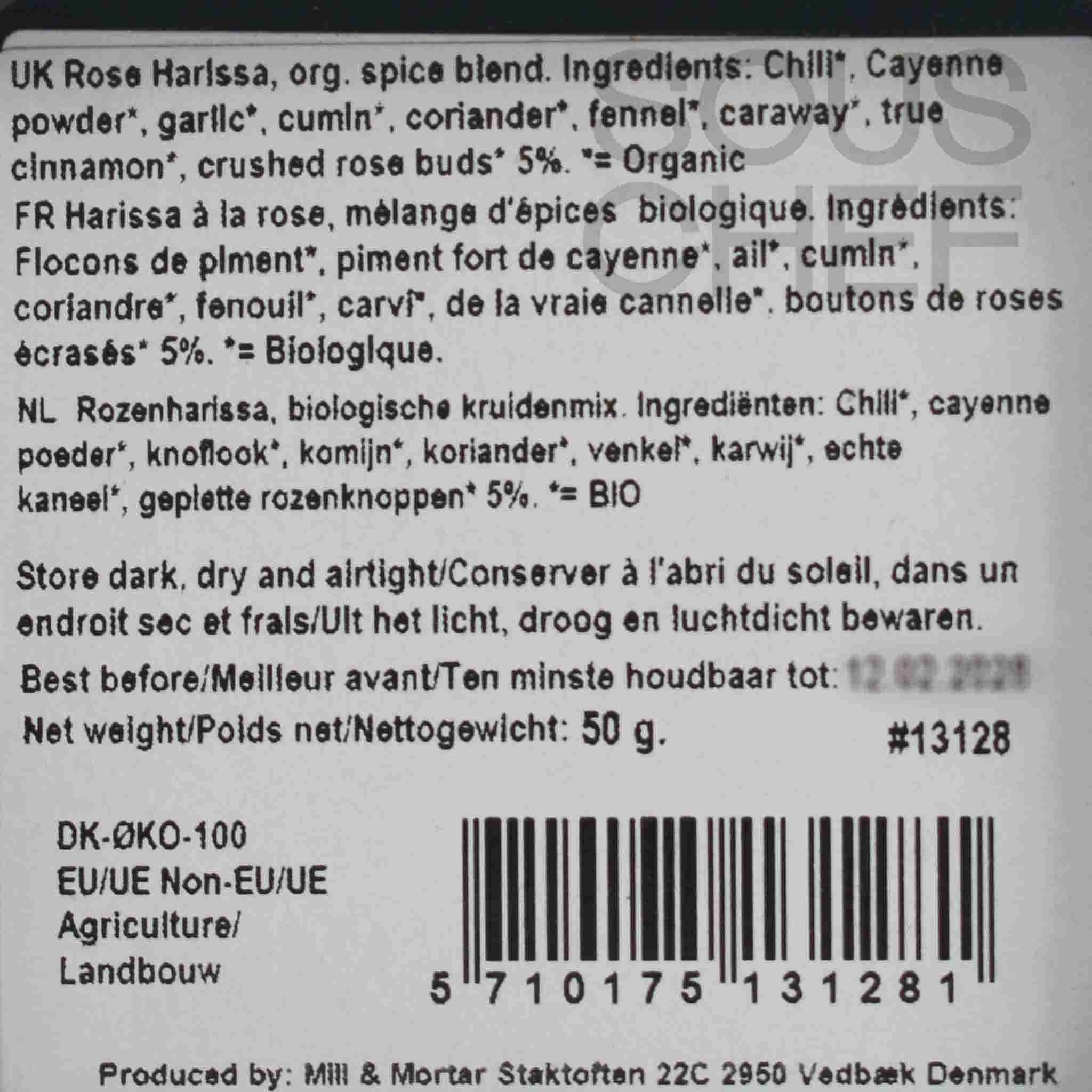 Mill & Mortar Organic Rose Harissa Spice Blend, 50g - Image 2