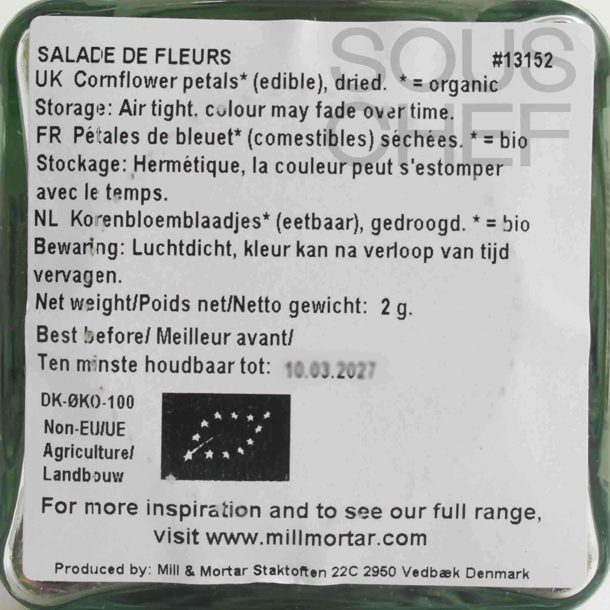 Mill & Mortar Organic Salade de Fleurs, 2g - Image 2