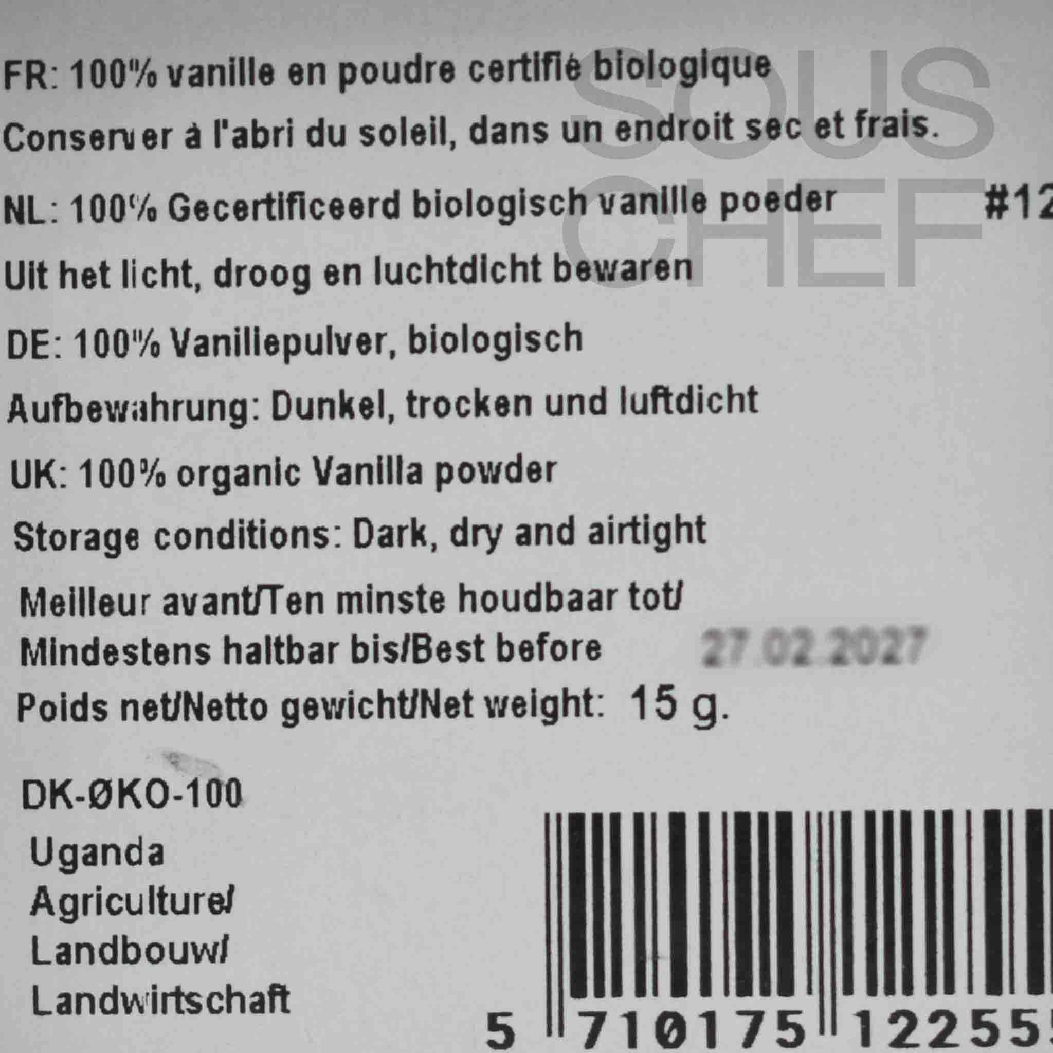 Mill & Mortar Organic Vanilla Powder, 15g - Image 2