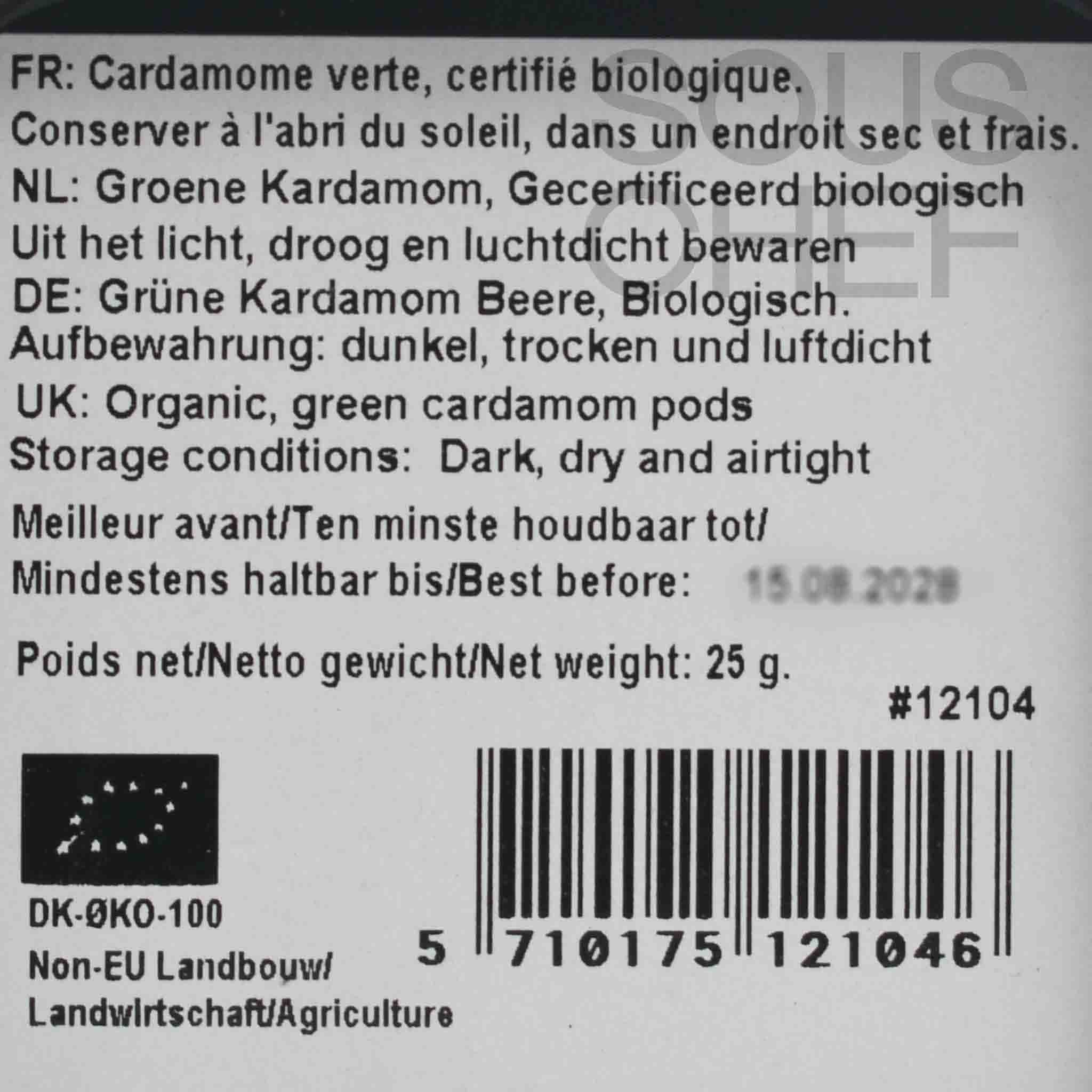 Mill & Mortar Organic Whole Green Cardamom, 25g - Image 2