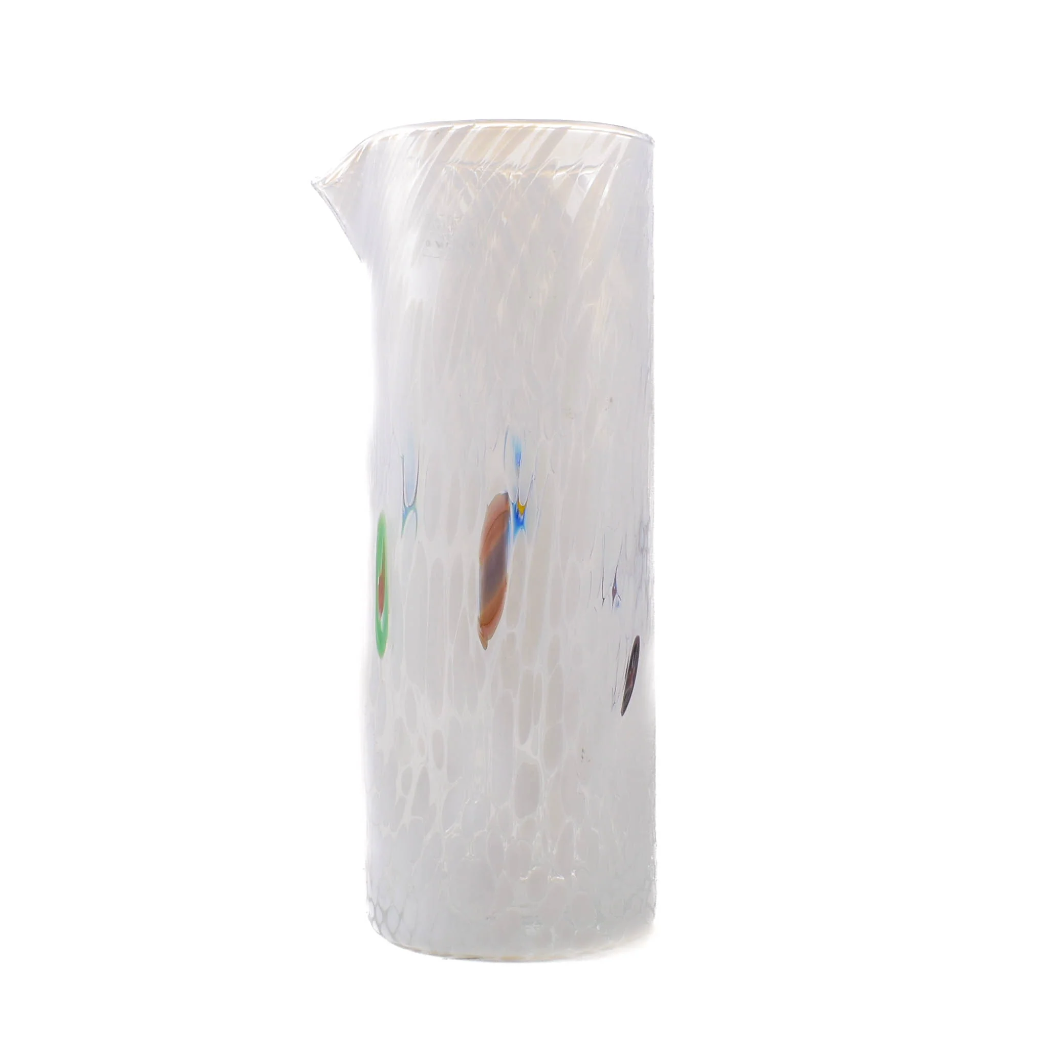 Murano Glass Tall Pitcher, White - Image 4