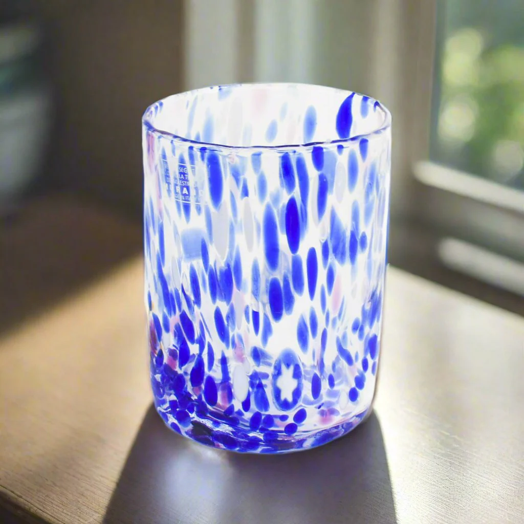 Murano Glass Tumbler, Blue - Image 3