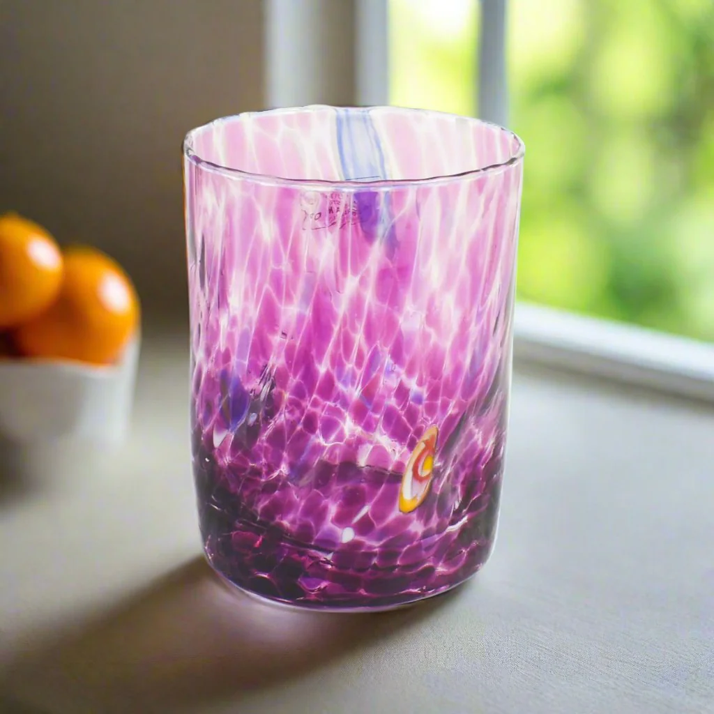 Murano Glass Tumbler, Purple - Image 3