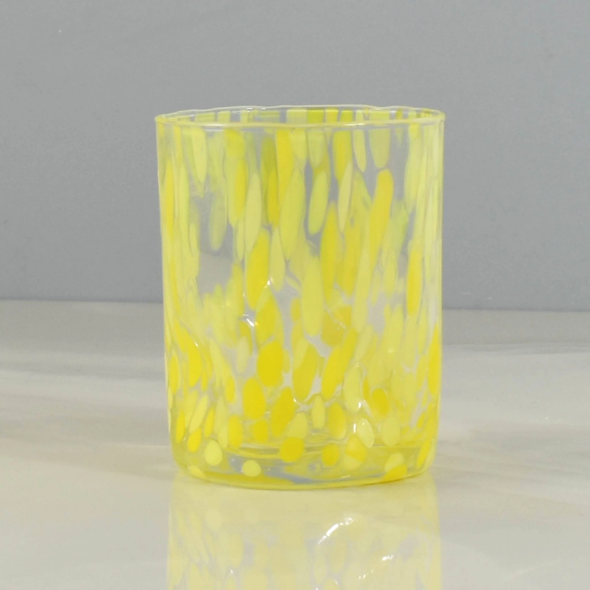 Murano Glass Tumbler, Yellow - Image 4