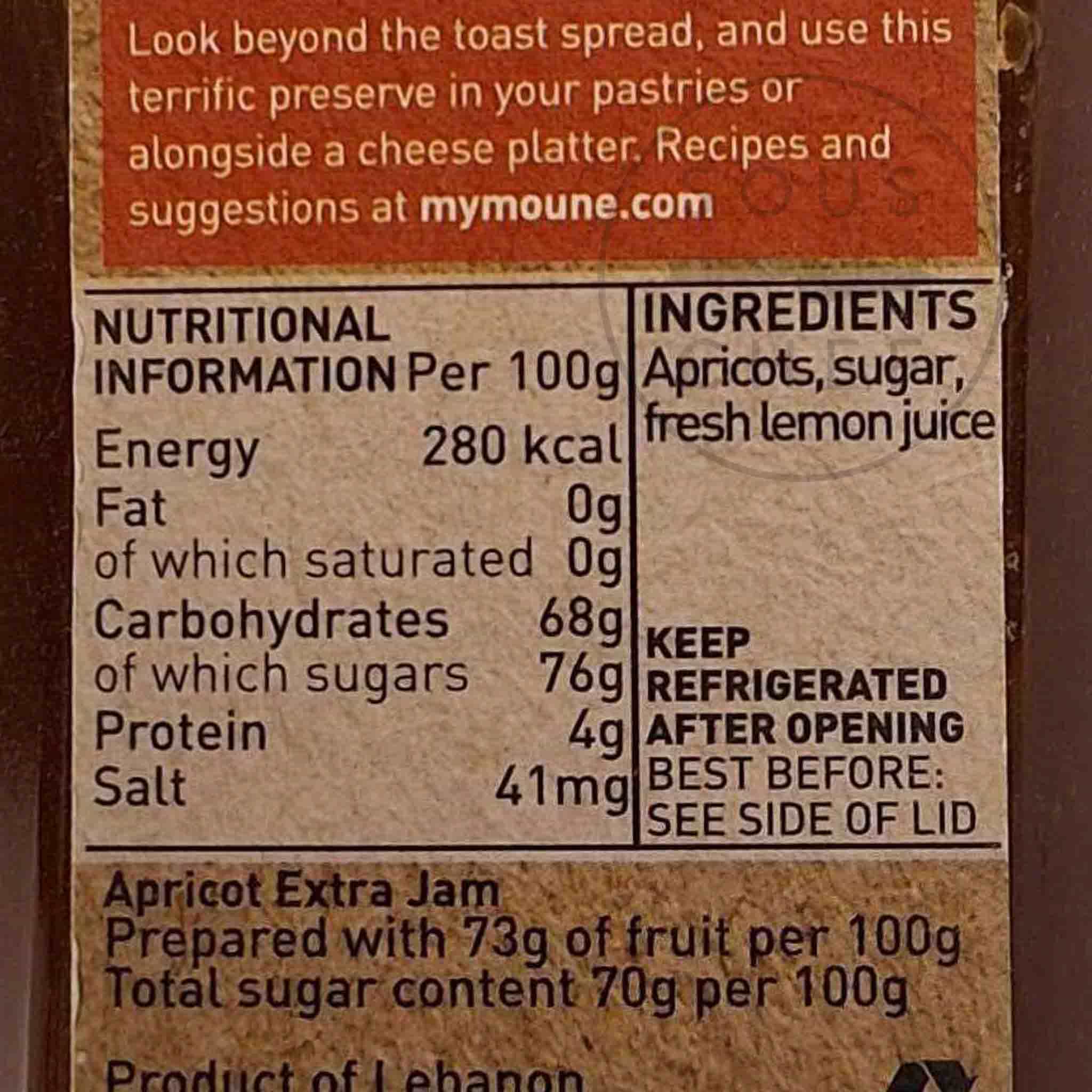 Mymoune Apricot Jam, 340g - Image 2