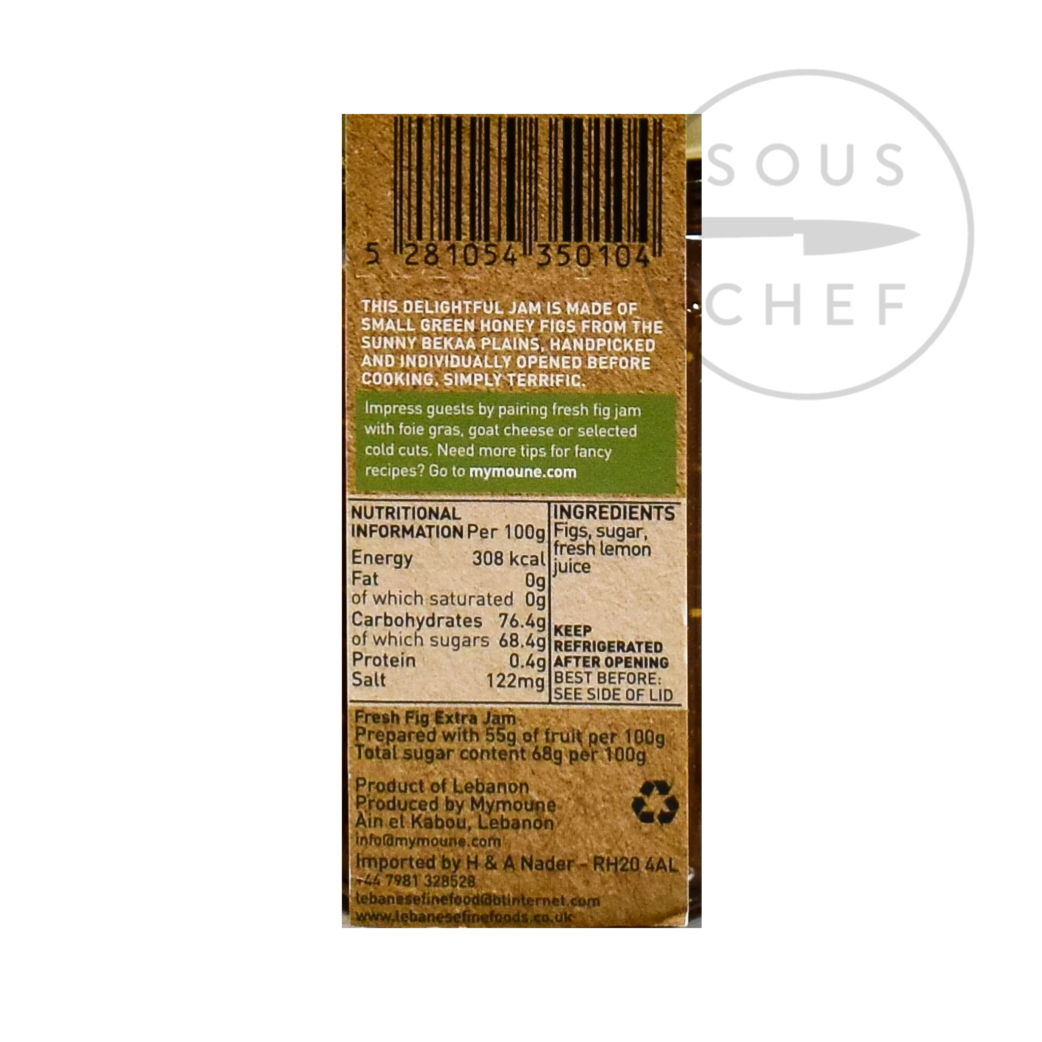 Mymoune Fresh Fig Jam, 340g - Image 2