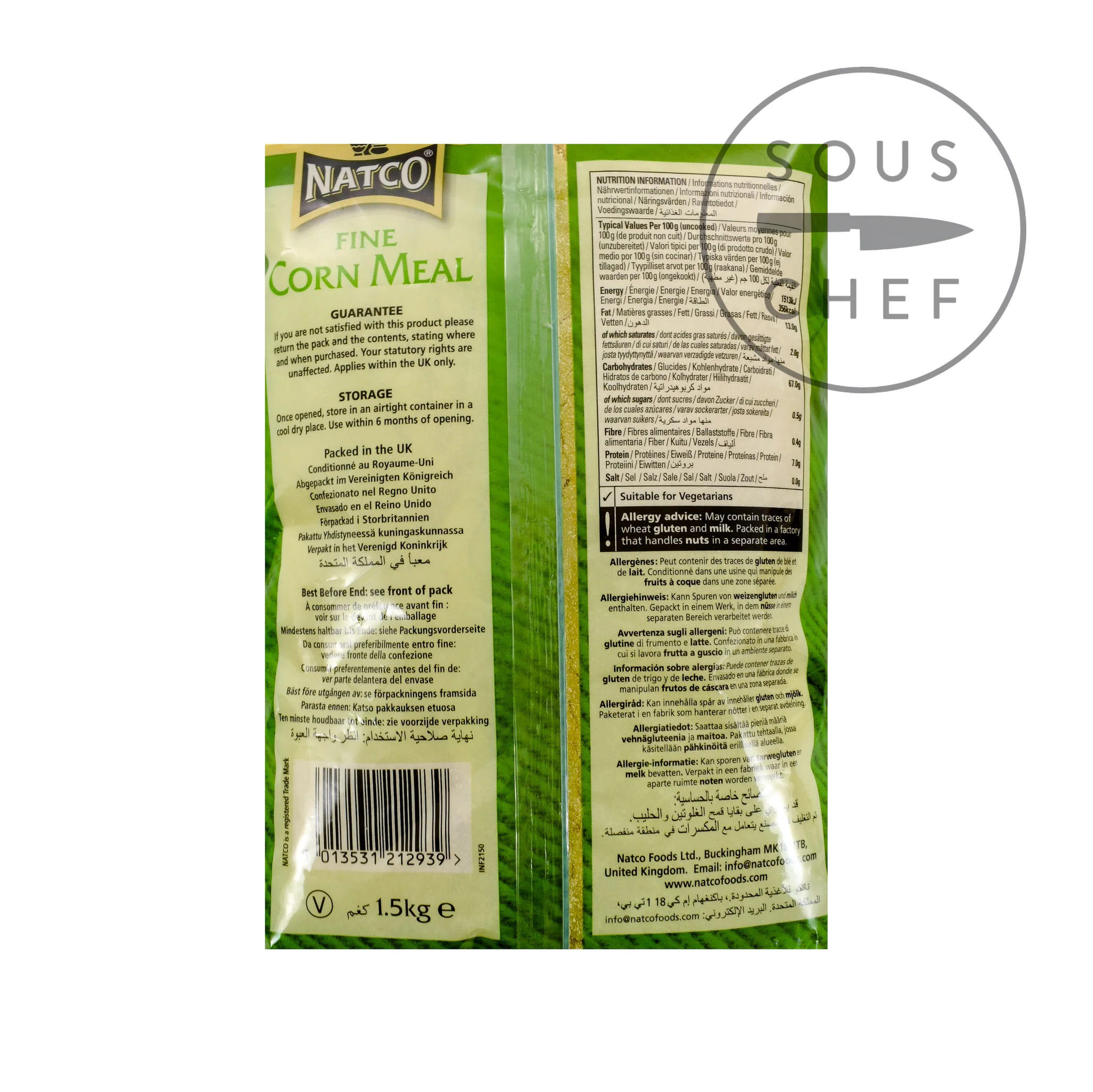 Natco Cornmeal Fine, 1.5kg - Image 2