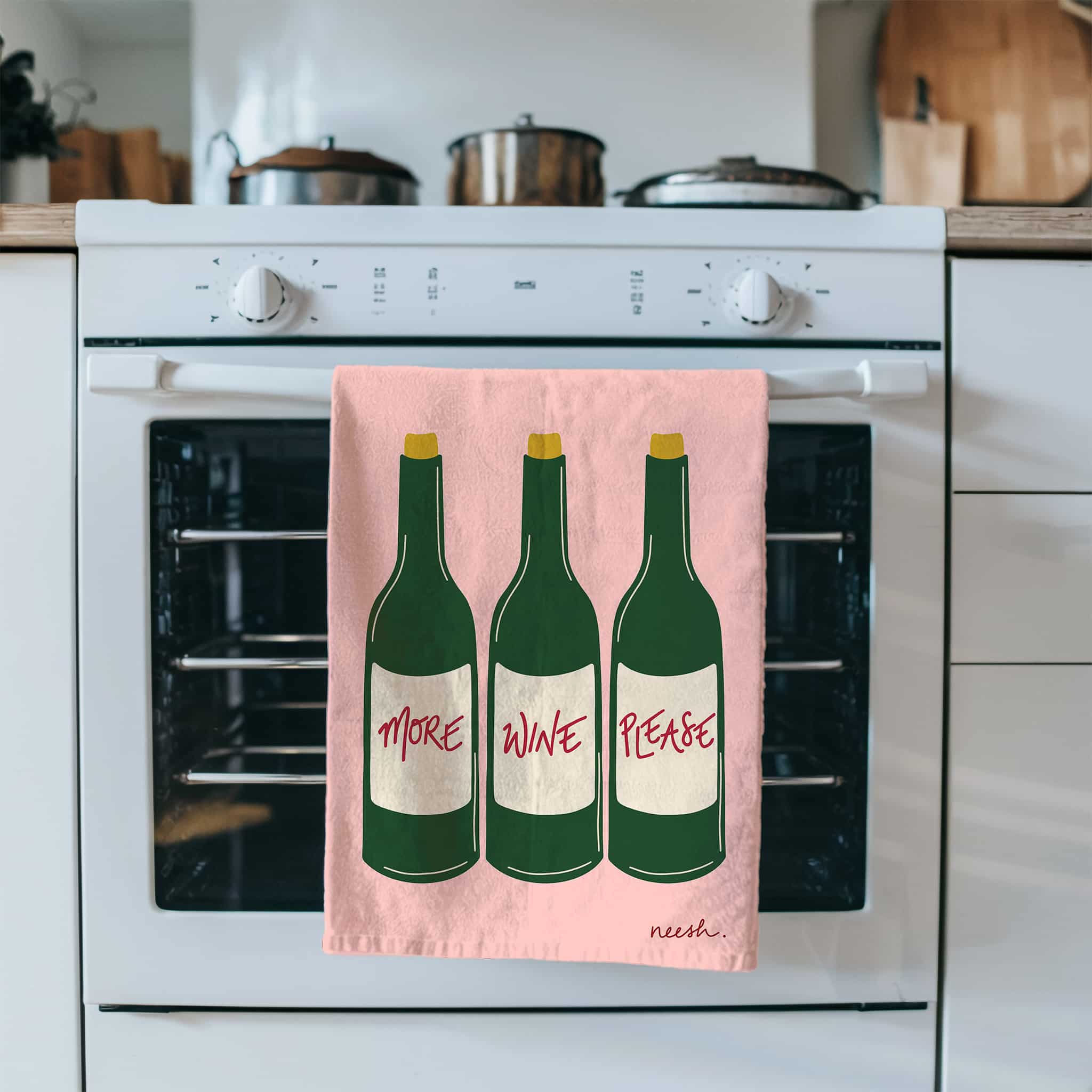Neesh Home More Wine Please Tea Towel - Image 2