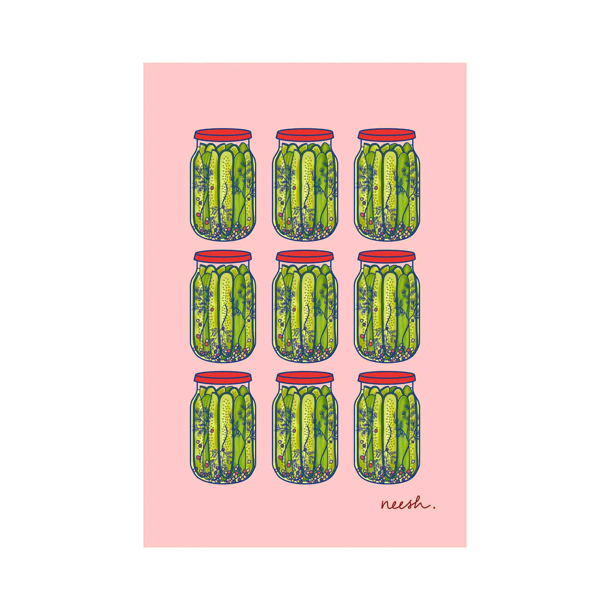 Neesh Home Pickles Tea Towel