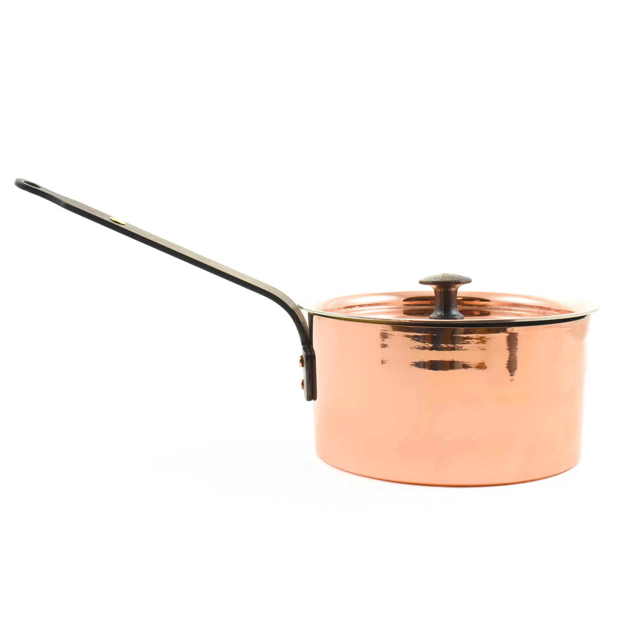 Netherton Foundry Copper Saucepan with Lid - Image 2
