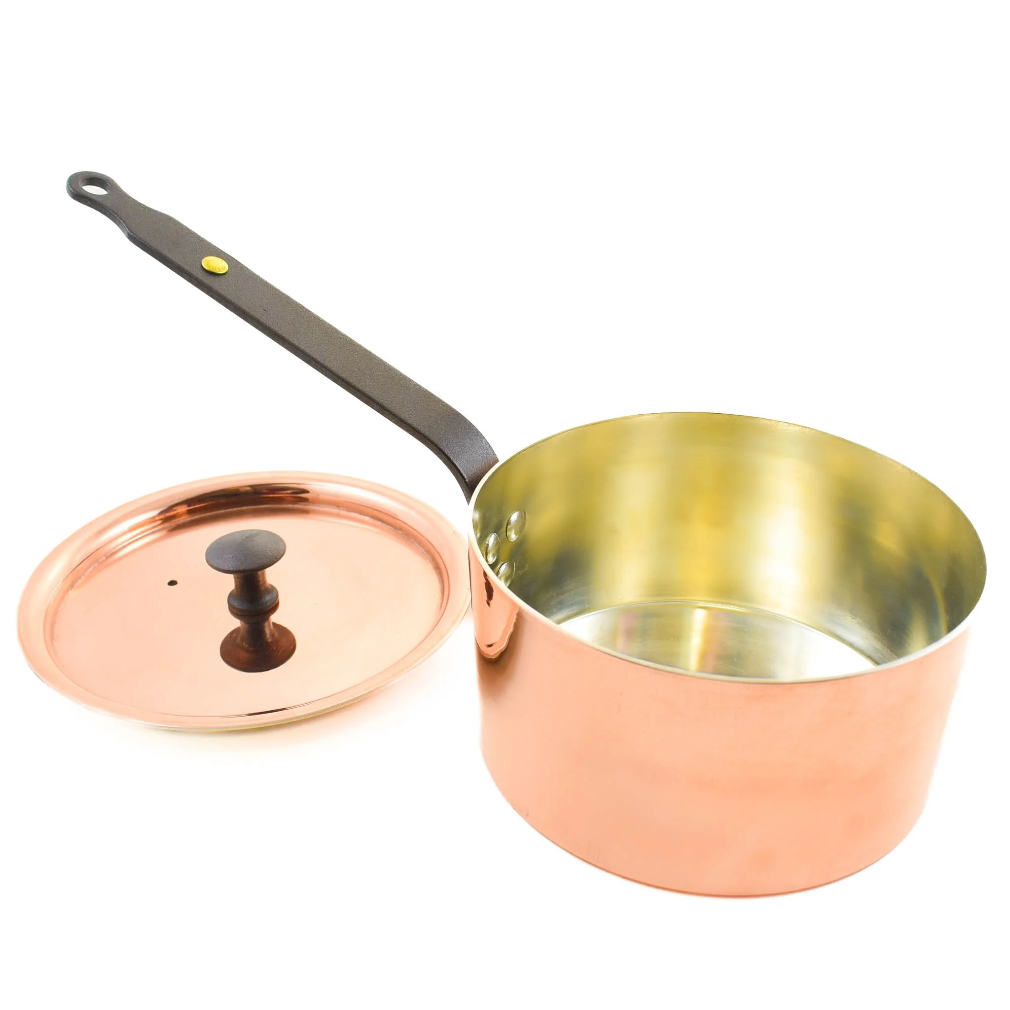 Netherton Foundry Copper Saucepan with Lid - Image 3