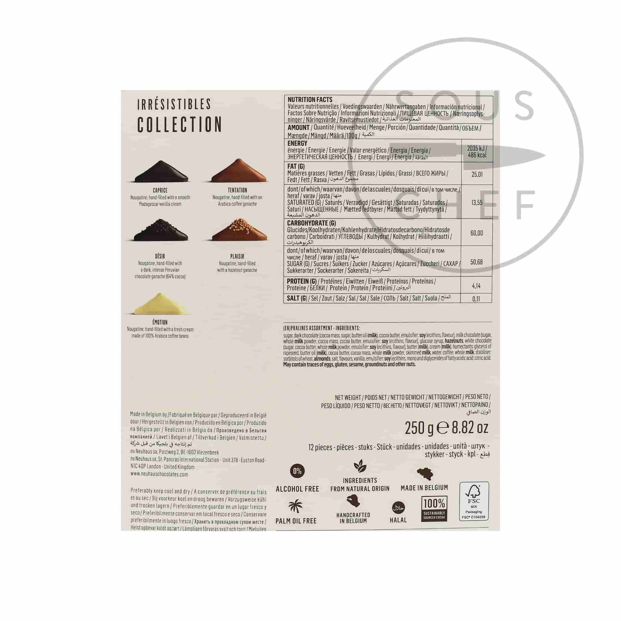 Short Dated Neuhaus "Irresistibles" Belgian Chocolate Selection, 250g - Image 3