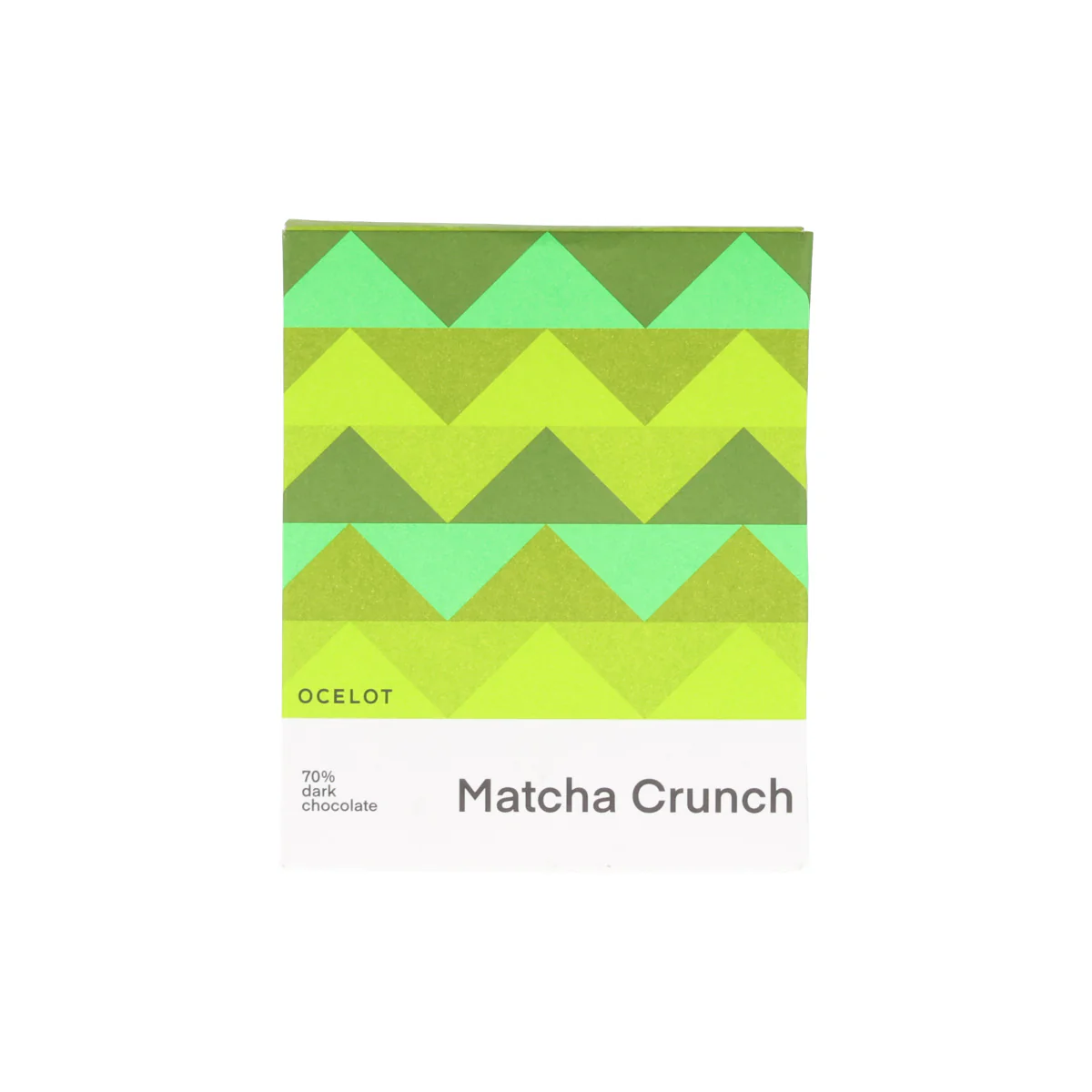Ocelot Organic Dark Chocolate & Matcha Crunch Chocolate Bar, 70g