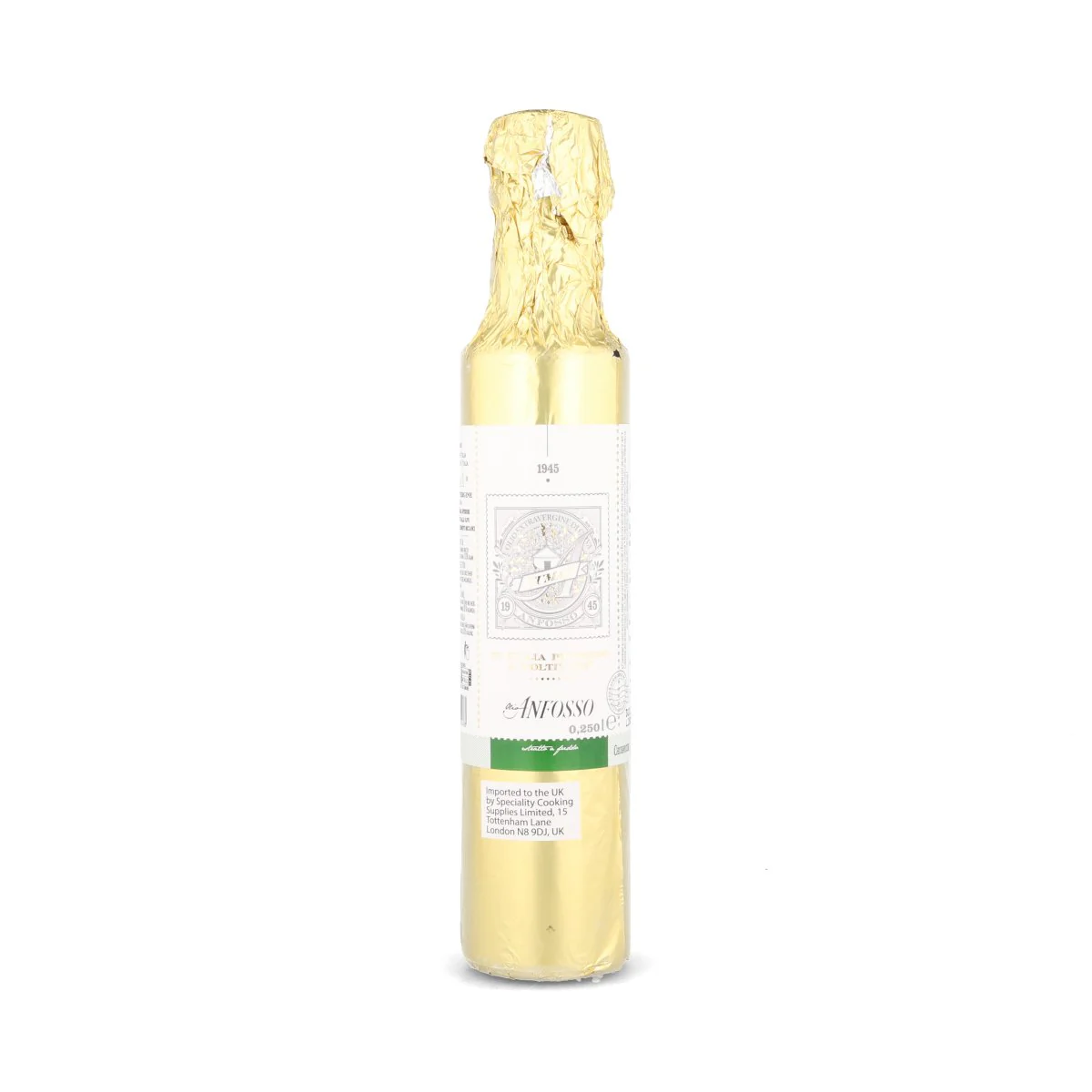 Olio Anfosso Monocultivar Taggiasca Tumai Extra Virgin Olive Oil in Gold Bottle - Image 3
