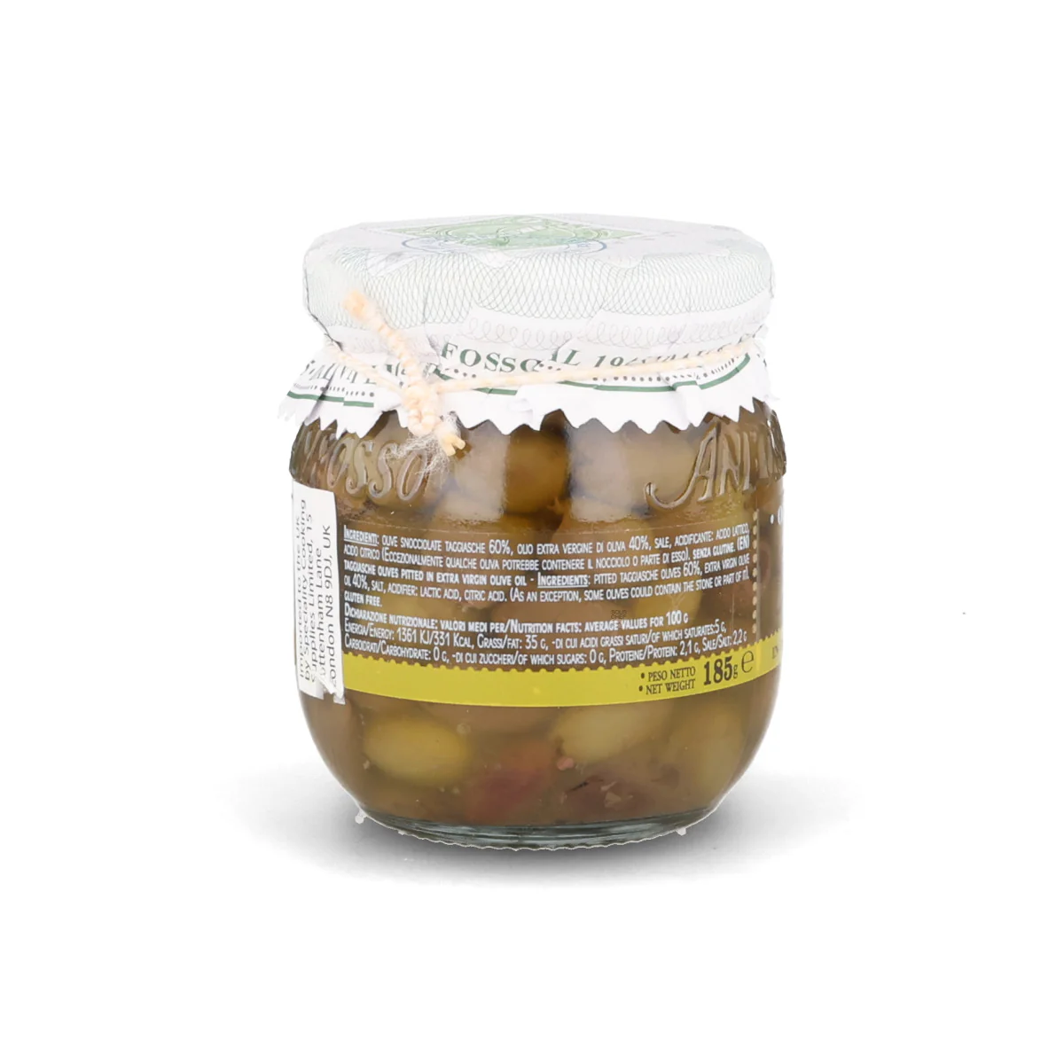 Olio Anfosso Pitted Taggiasca Olives in Extra Virgin Olive Oil, 185g - Image 2