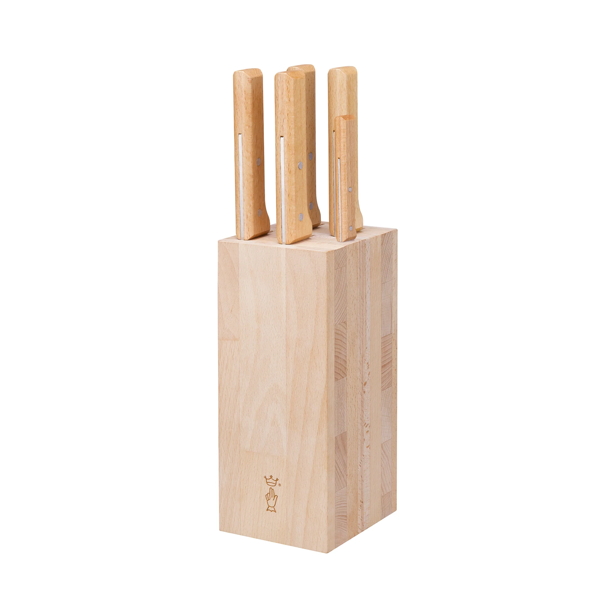 Opinel Beechwood Knife Block, 5 Slot - Image 3