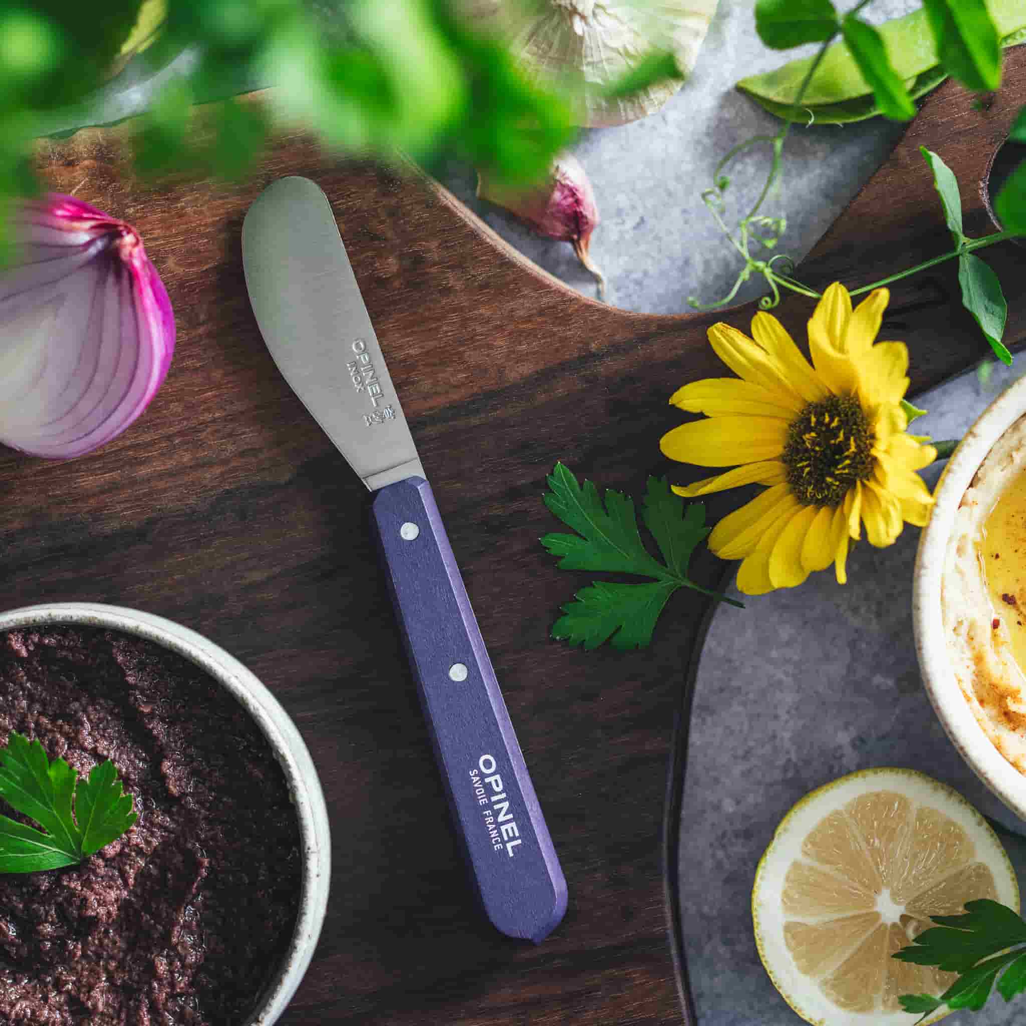 Opinel No 117 Violet Beechwood Handle Spreading Knife, 6cm - Image 2