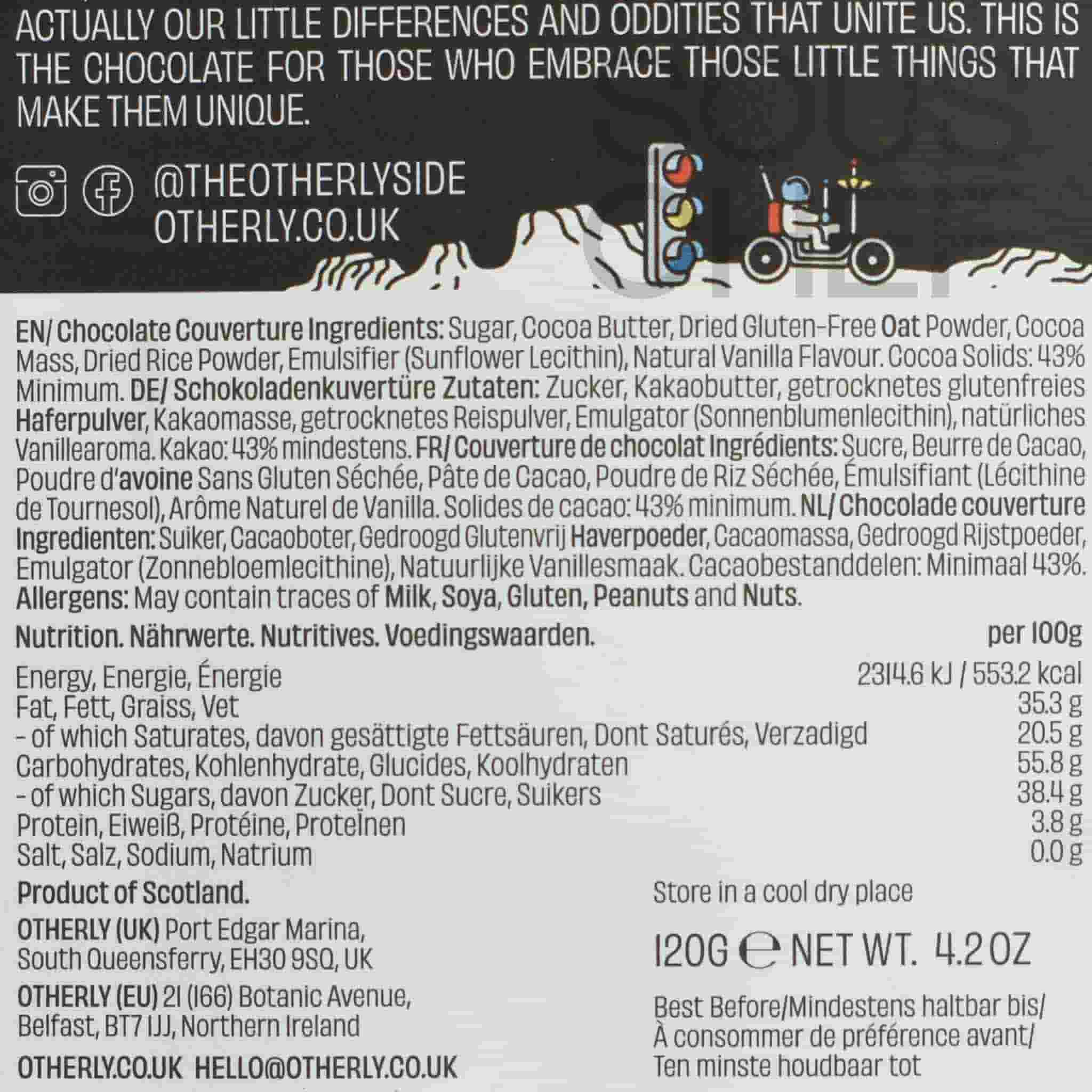 Otherly Original Plain Oatm*lk Chocolate Bar, 120g - Image 2