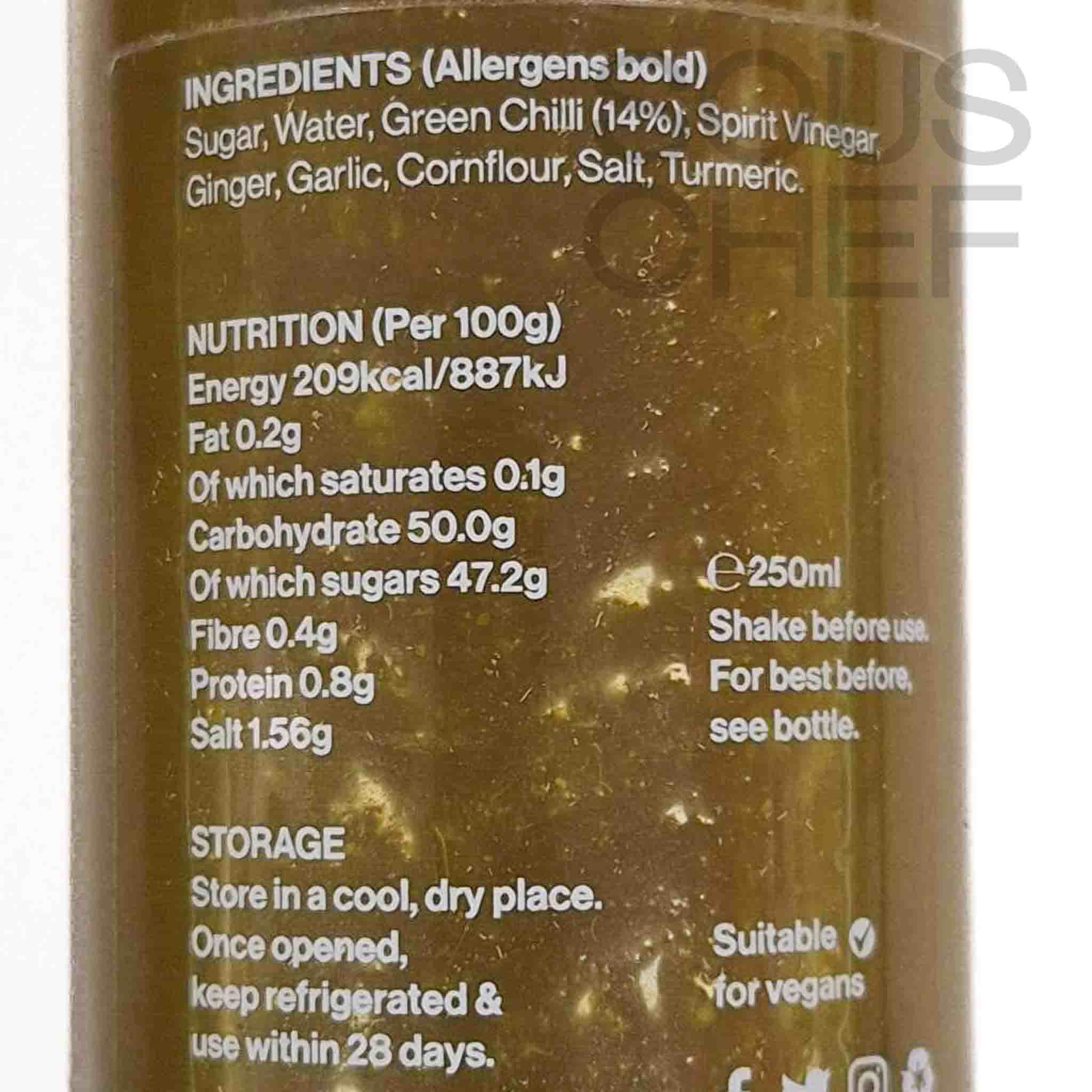 Payst Ginger & Green Sweet Chilli Sauce, 250ml - Image 2
