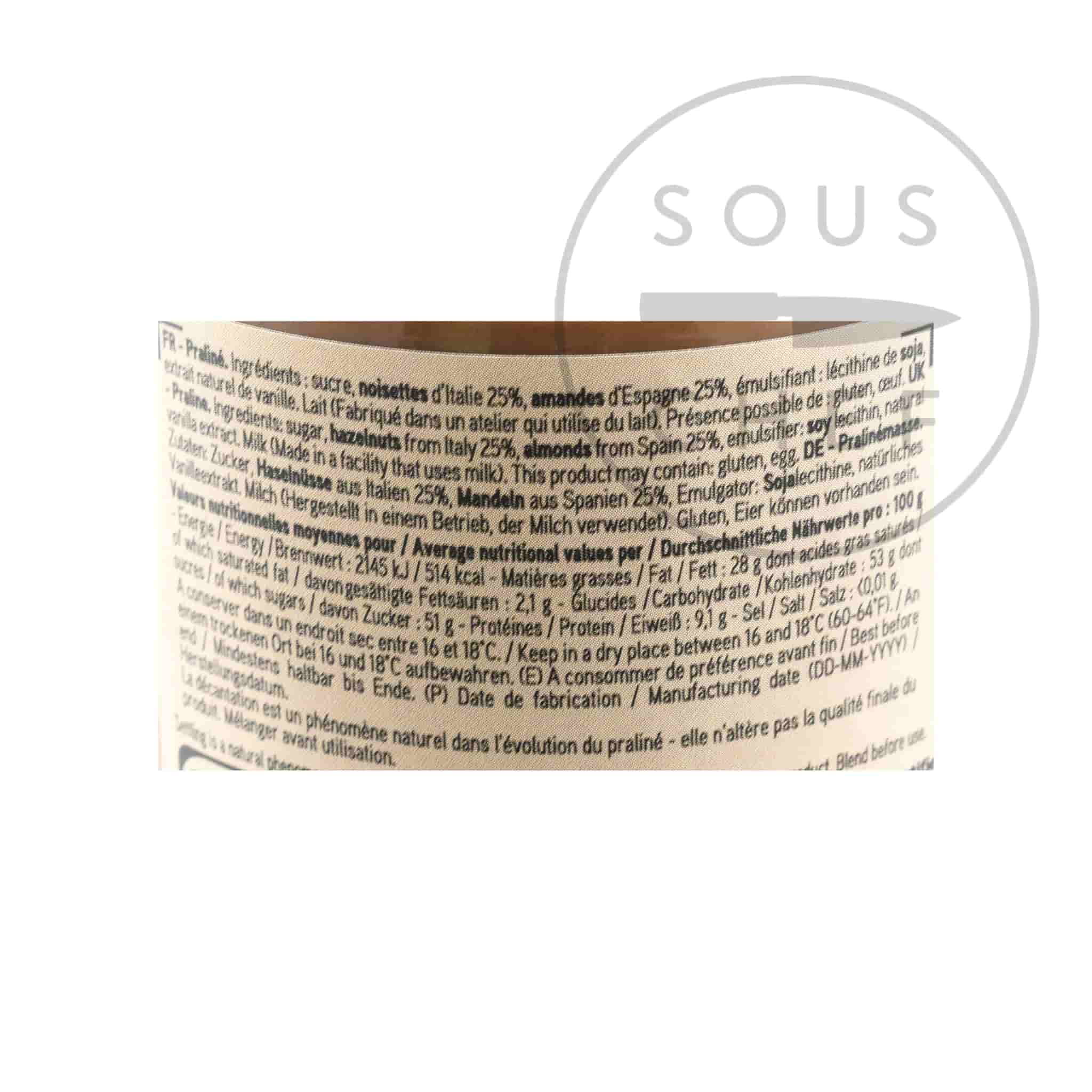 Valrhona Almond & Hazelnut Praline Paste, 300g - Image 2