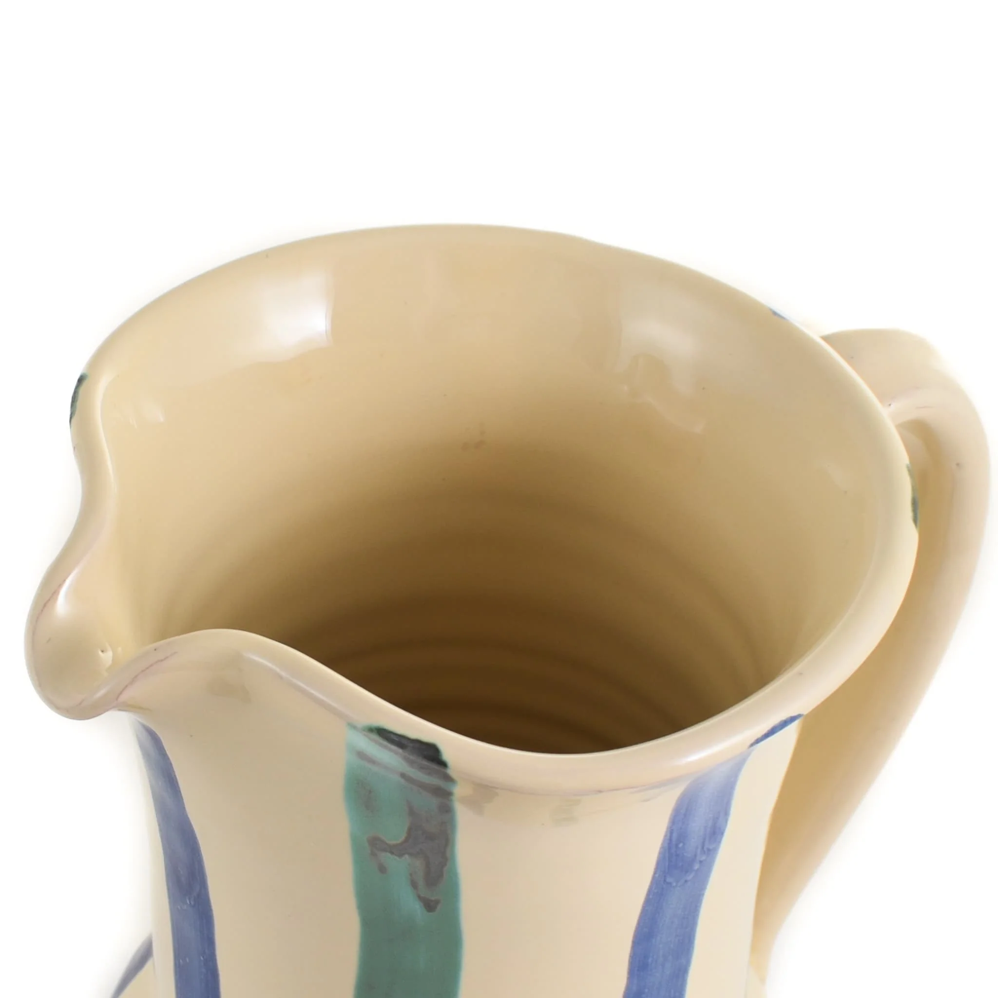 Puglia Aquamarine and Blue Stripe Pitcher - Image 3