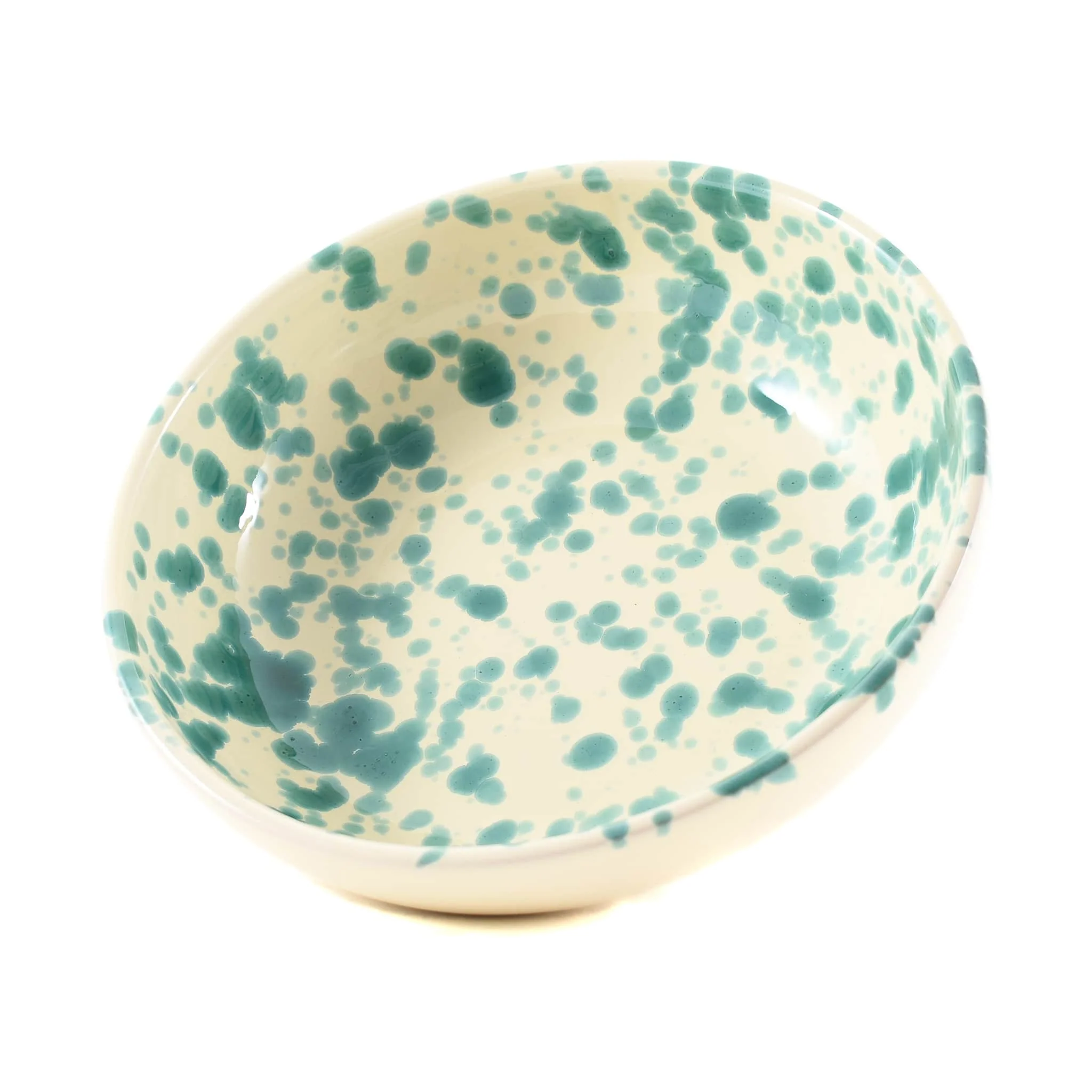 Puglia Aquamarine Splatter Bowl, 19cm - Image 2