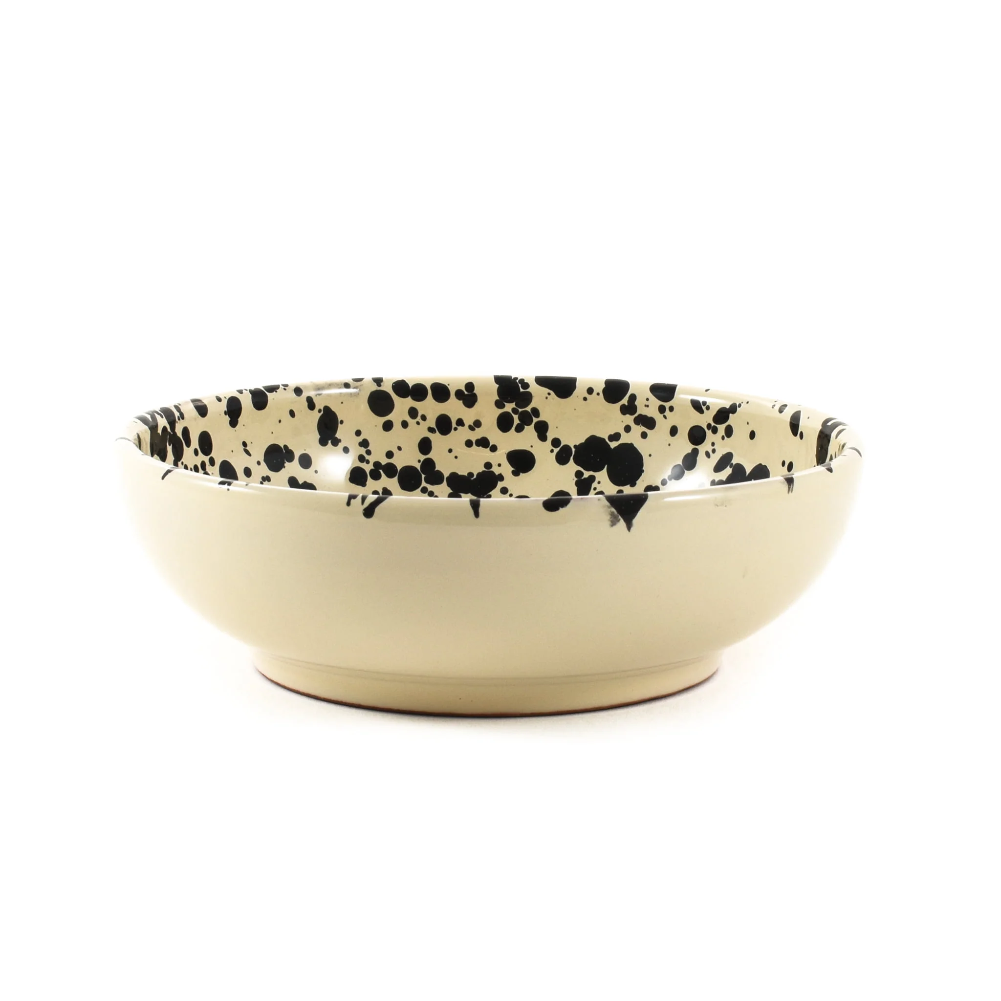 Puglia Black Splatter Bowl, 19cm