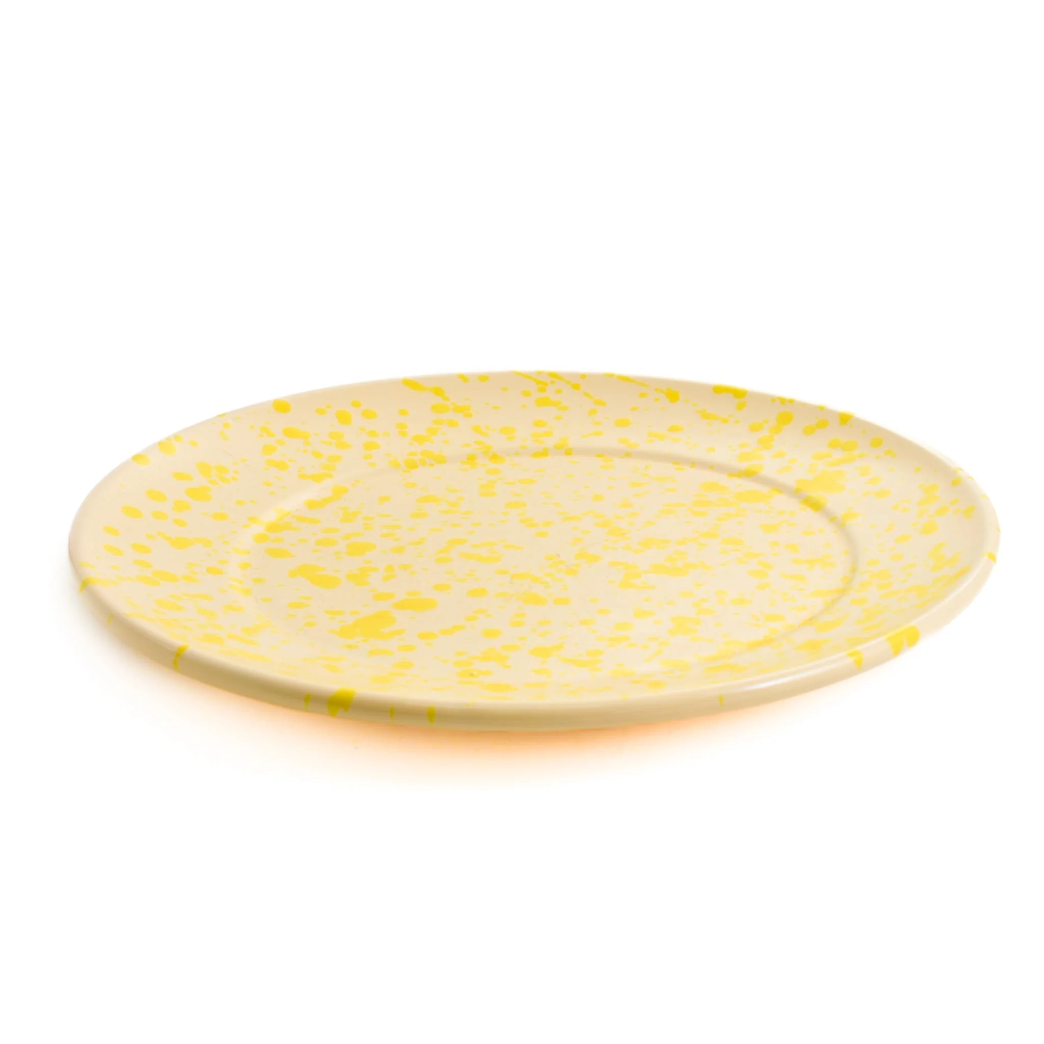 Puglia Bright Yellow Splatter Dinner Plate, 27cm - Image 2