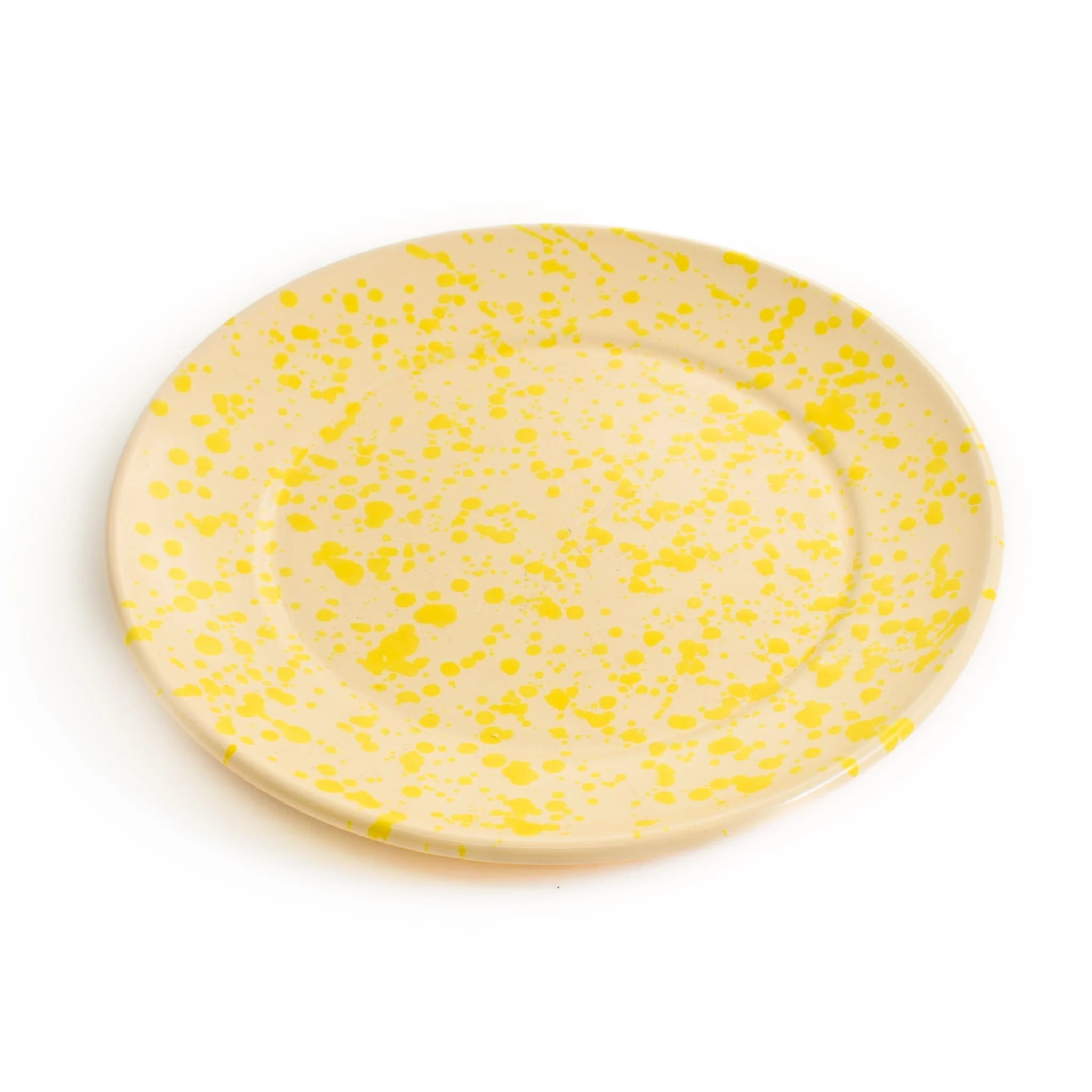 Puglia Bright Yellow Splatter Dinner Plate, 27cm - Image 3
