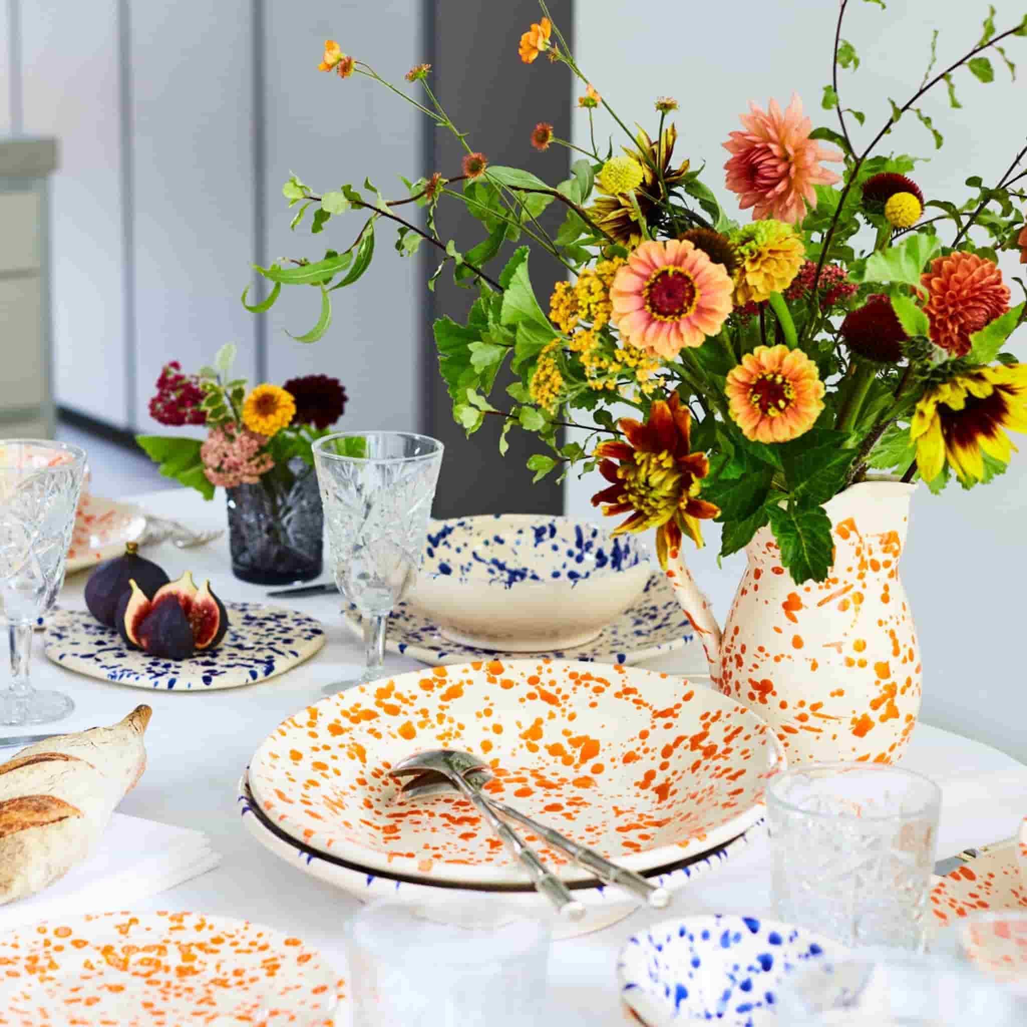 Puglia Blue Splatter Dinner Plate, 27cm - Image 3