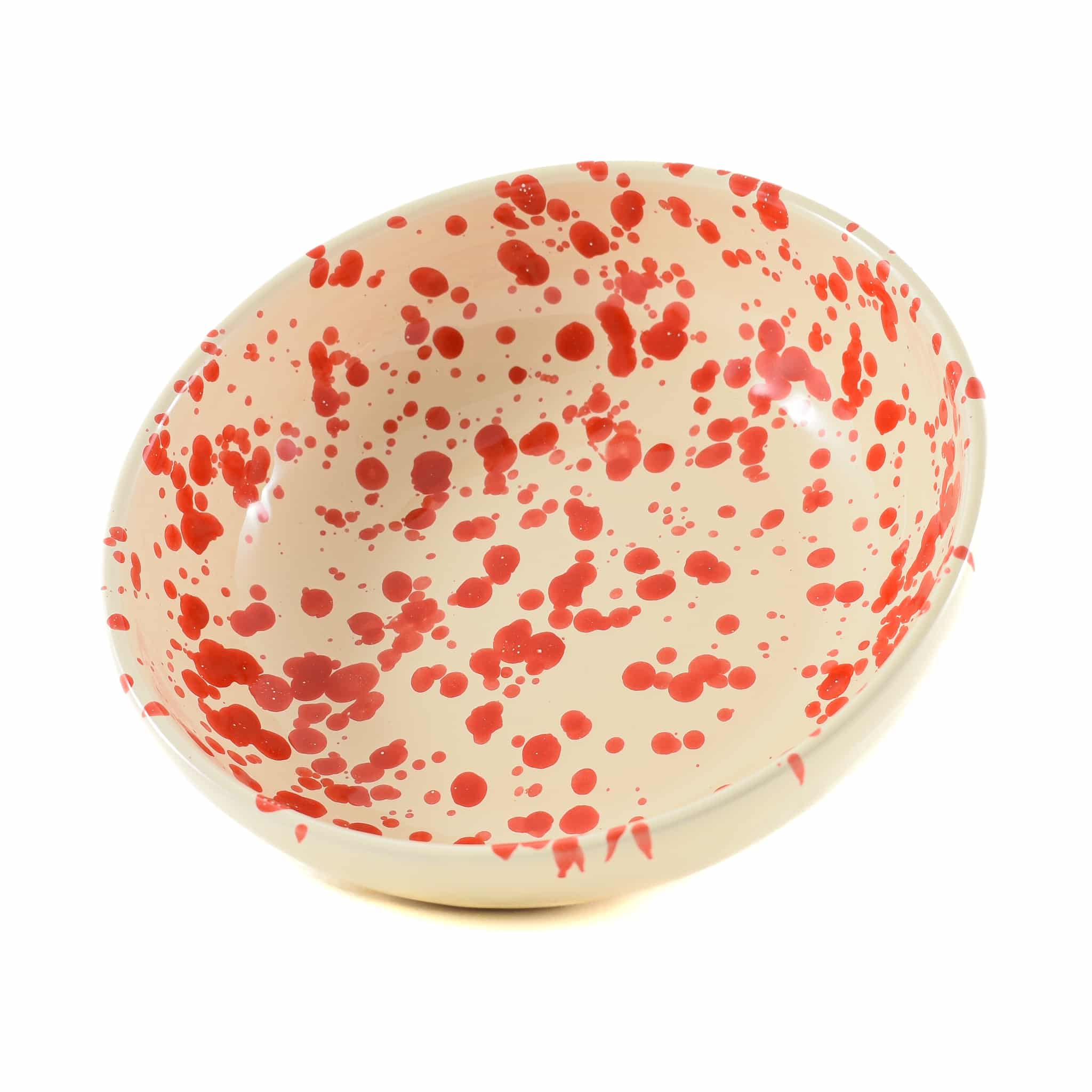 Puglia Red Splatter Bowl, 19cm - Image 2