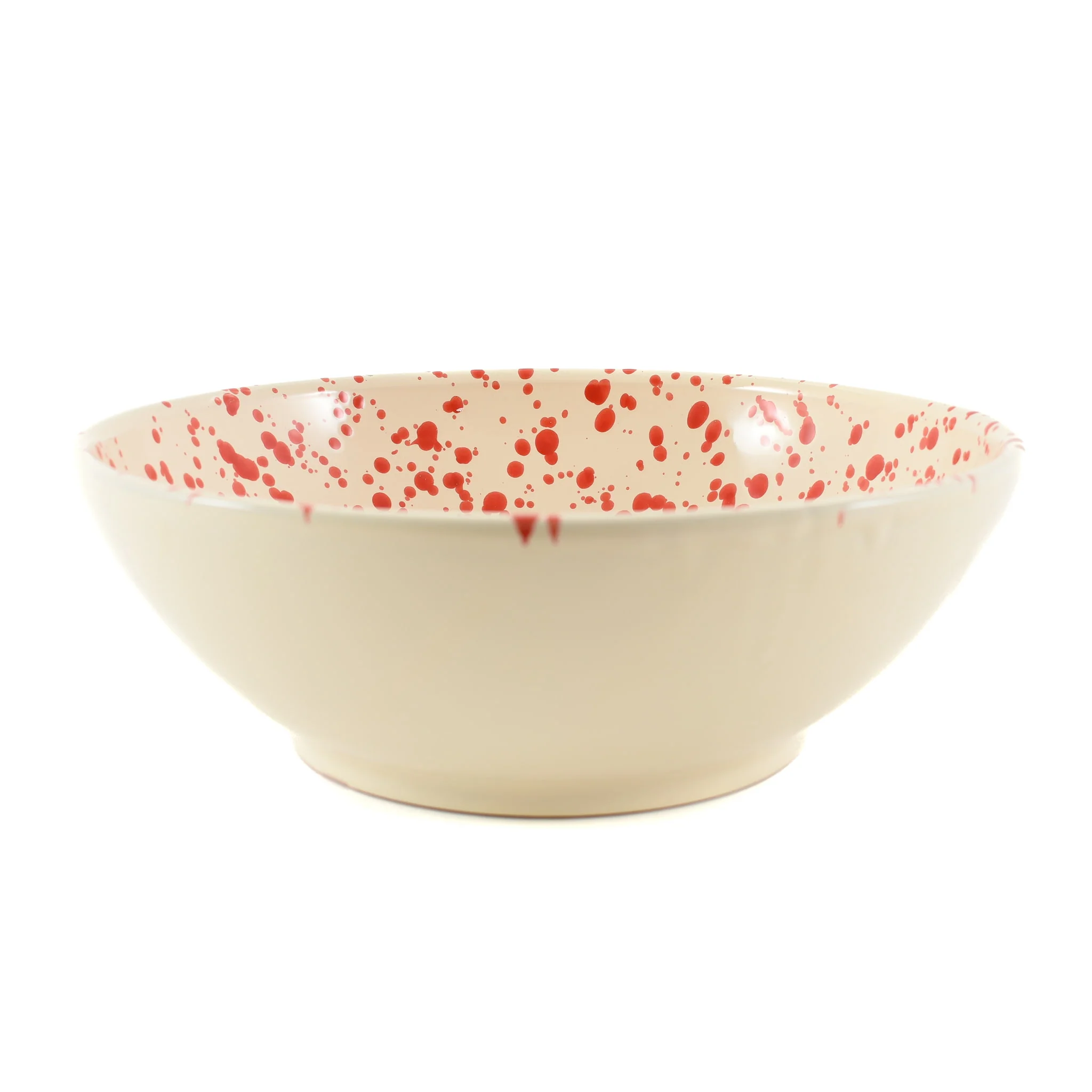 Puglia Red Splatter Large Salad Bowl, 28cm