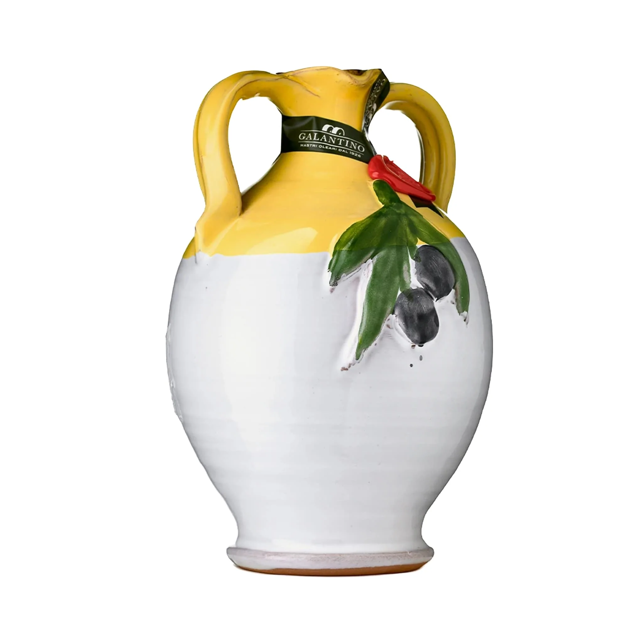 Puglian Extra Virgin Olive Oil in Yellow Terracotta Bottle, 500ml