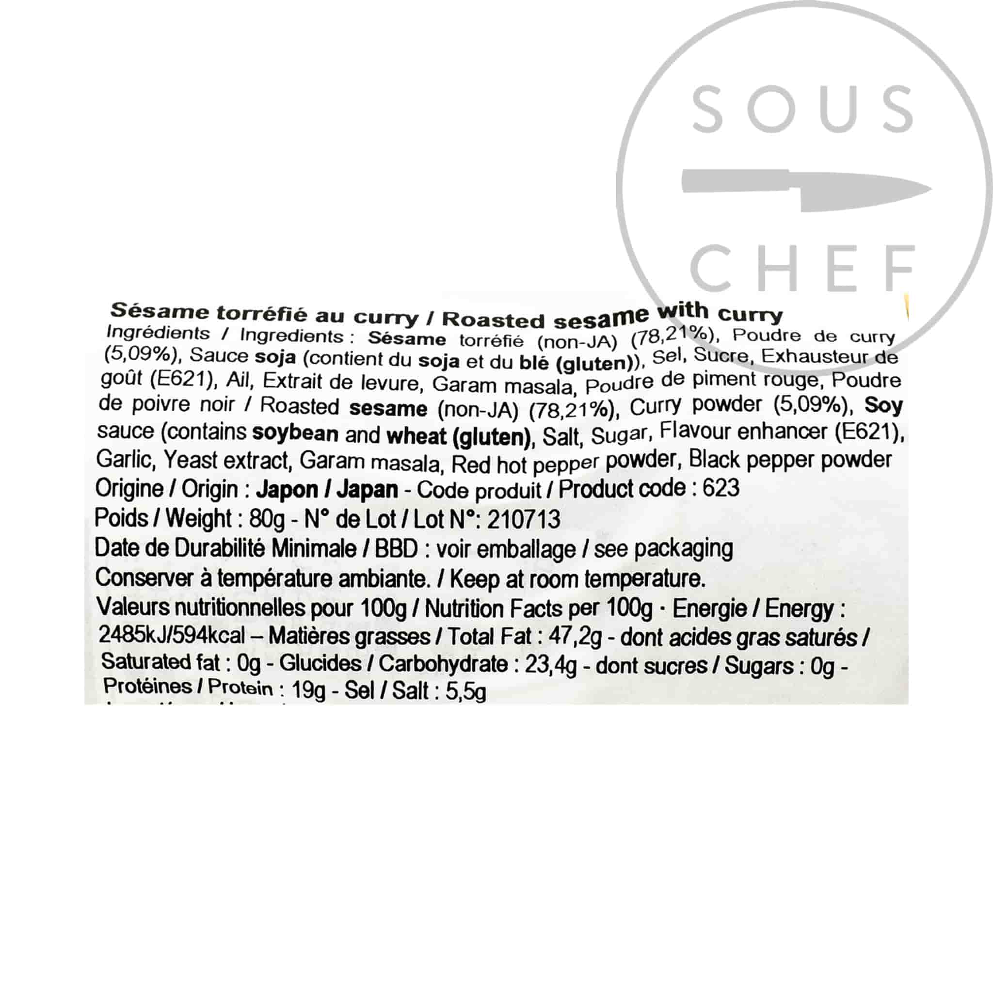 Roasted Sesame Seeds with Curry, 80g - Image 2